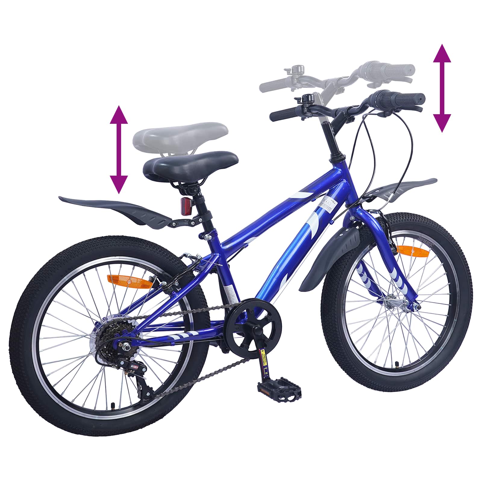 Bicicletta per Bambini 24 Pollici 6-Velocità per 8-12 anni