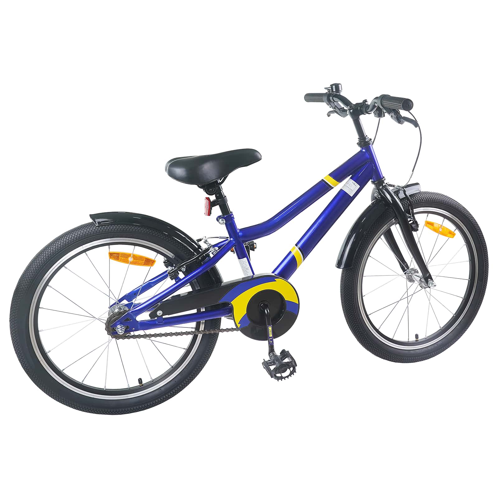Bicicletta per Bambini 24 Pollici per 8-12 anni Nero Blu