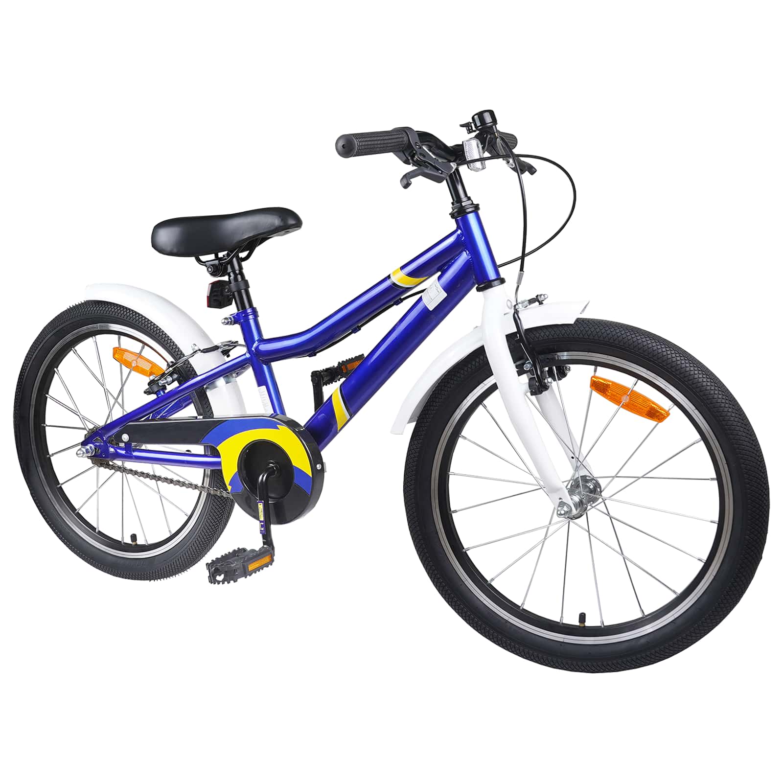 Bicicletta per Bambini 24 Pollici per 8-12 anni Blu e bianco