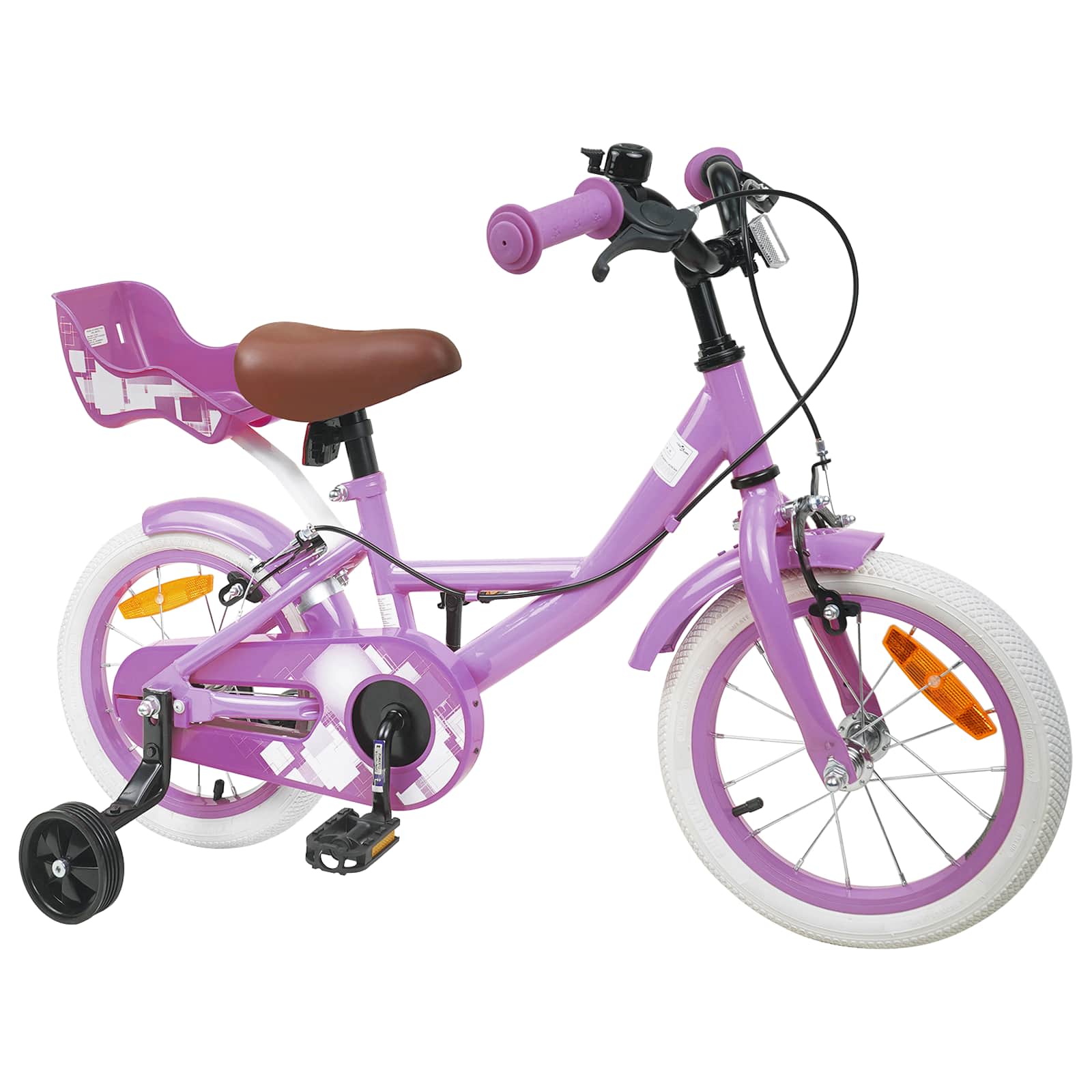 Bicicletta per Bambini 16 Pollici per bambini di 4-6 anni Viola