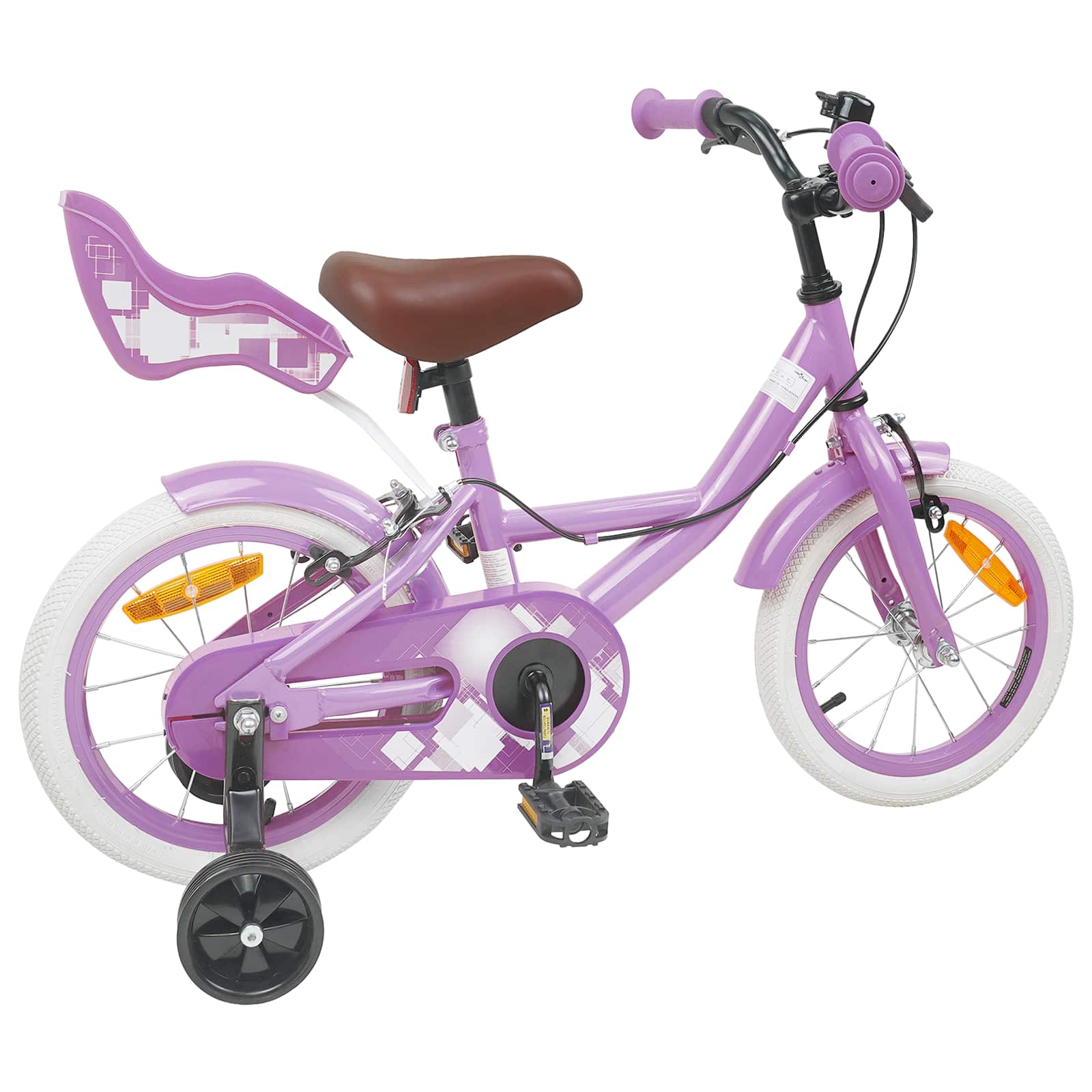Bicicletta per Bambini 16 Pollici per bambini di 4-6 anni Viola