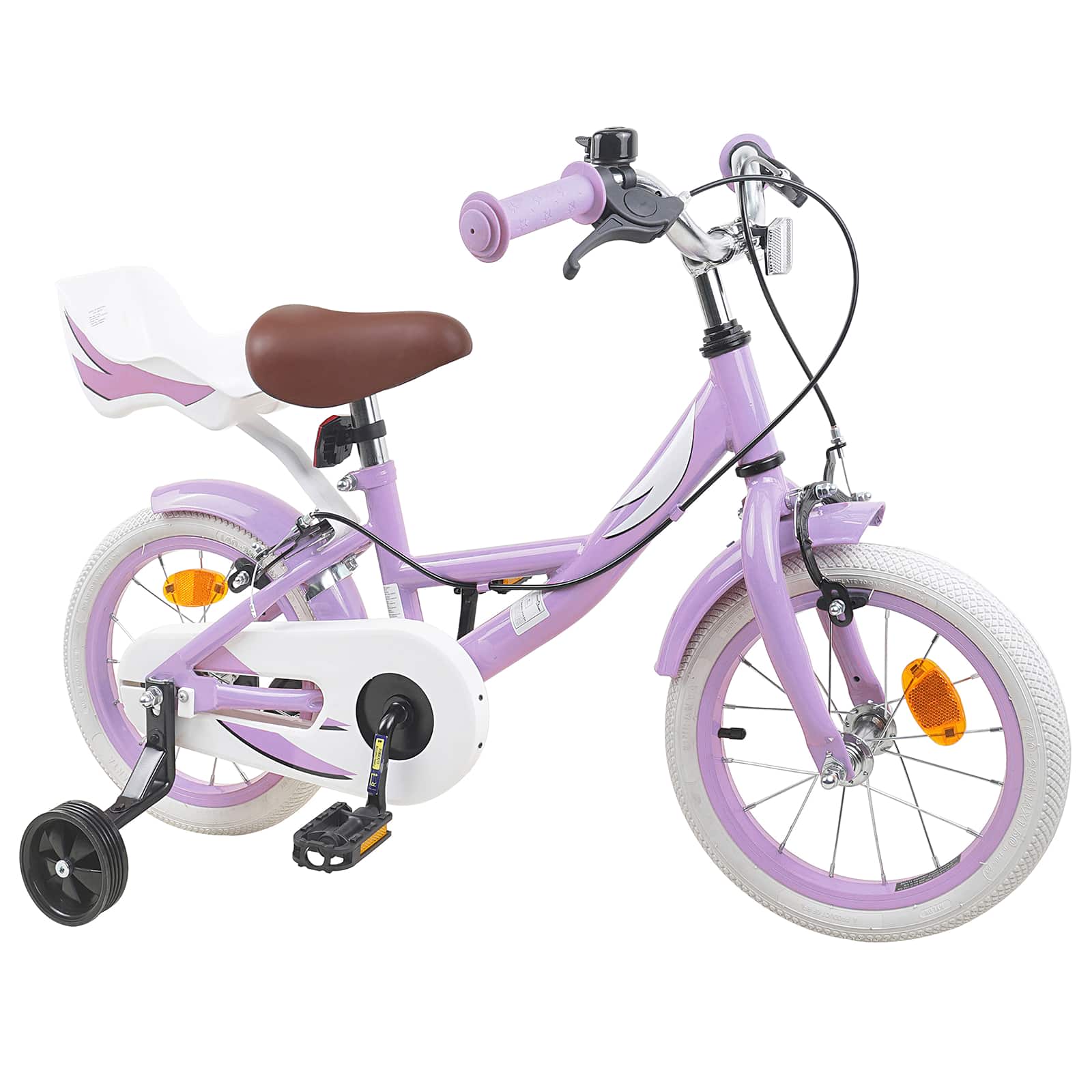 Bicicletta per Bambini 16 Pollici per bambini di 4-6 anni Viola