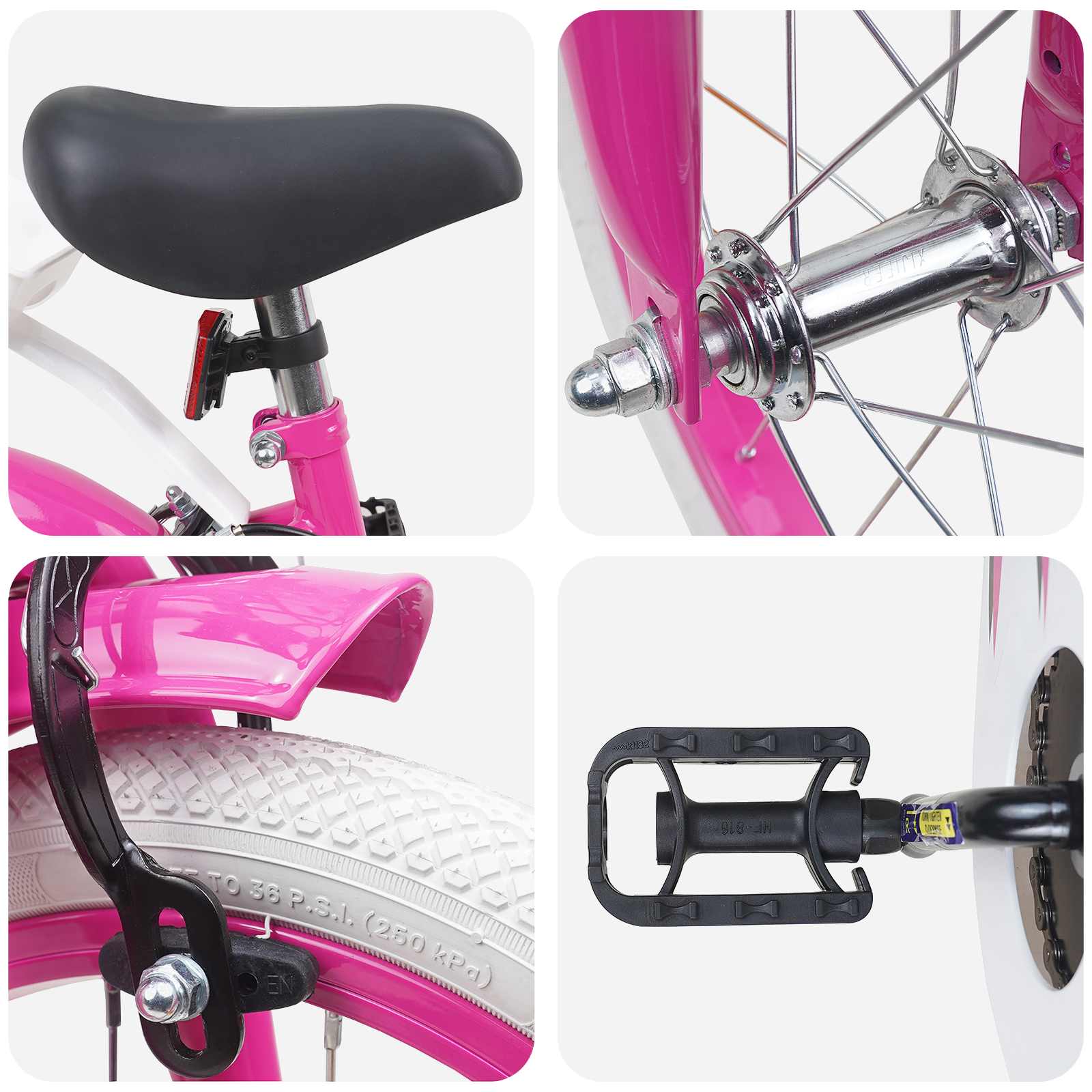 Bicicletta per Bambini 12 Pollici per bambini di 2-4 anni Rosa