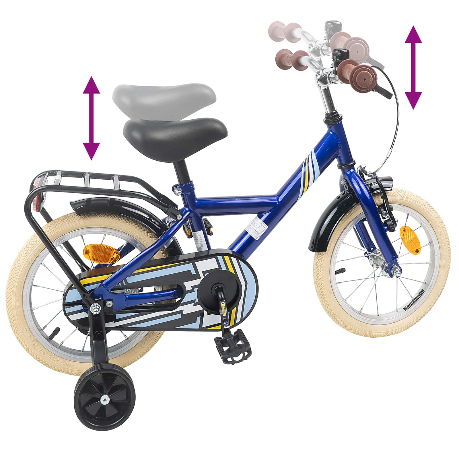Bicicletta per Bambini 14 Pollici per bambini da 3 a 5 anni