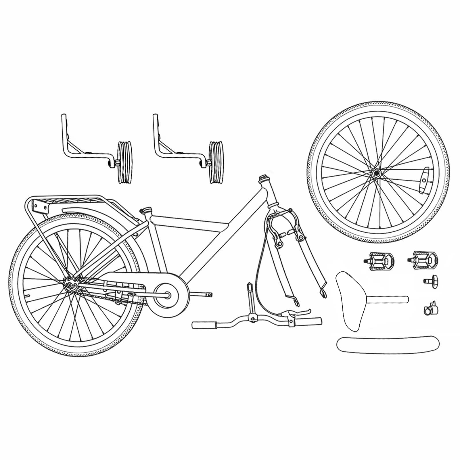 Bicicletta per Bambini 14 Pollici per bambini da 3 a 5 anni