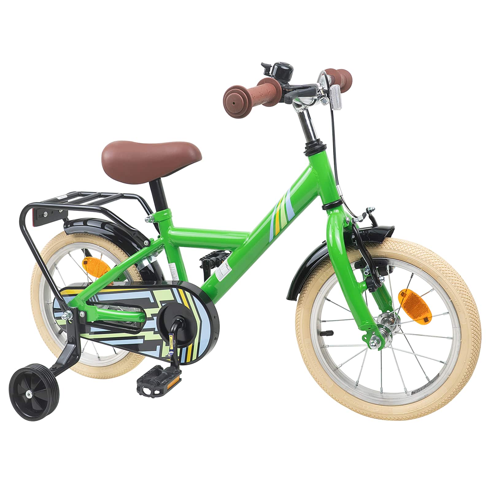 Bicicletta per Bambini 16 Pollici per bambini di 4-6 anni Verde