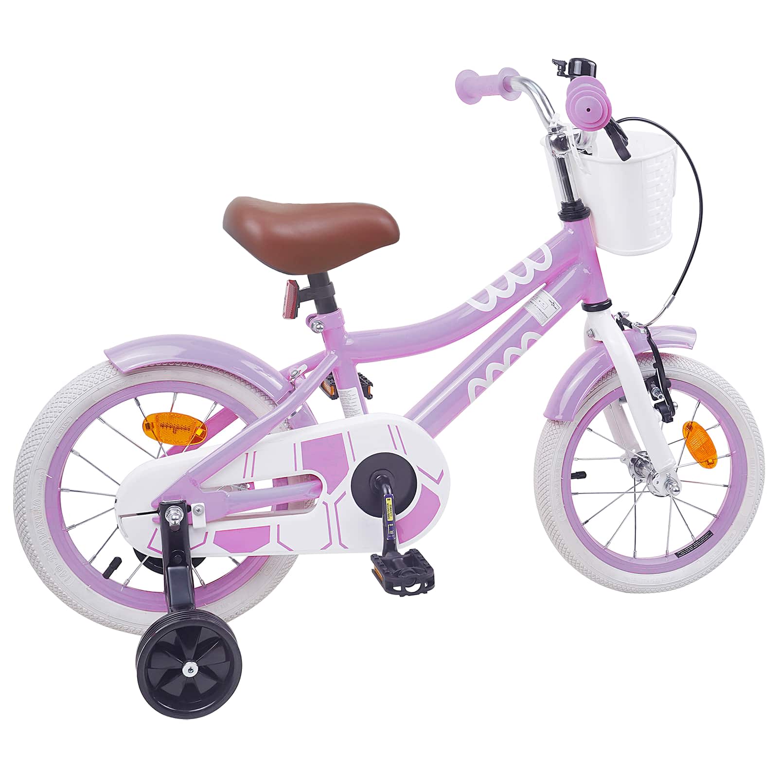 Bicicletta per Bambini 16 Pollici per bambini di 4-6 anni Viola