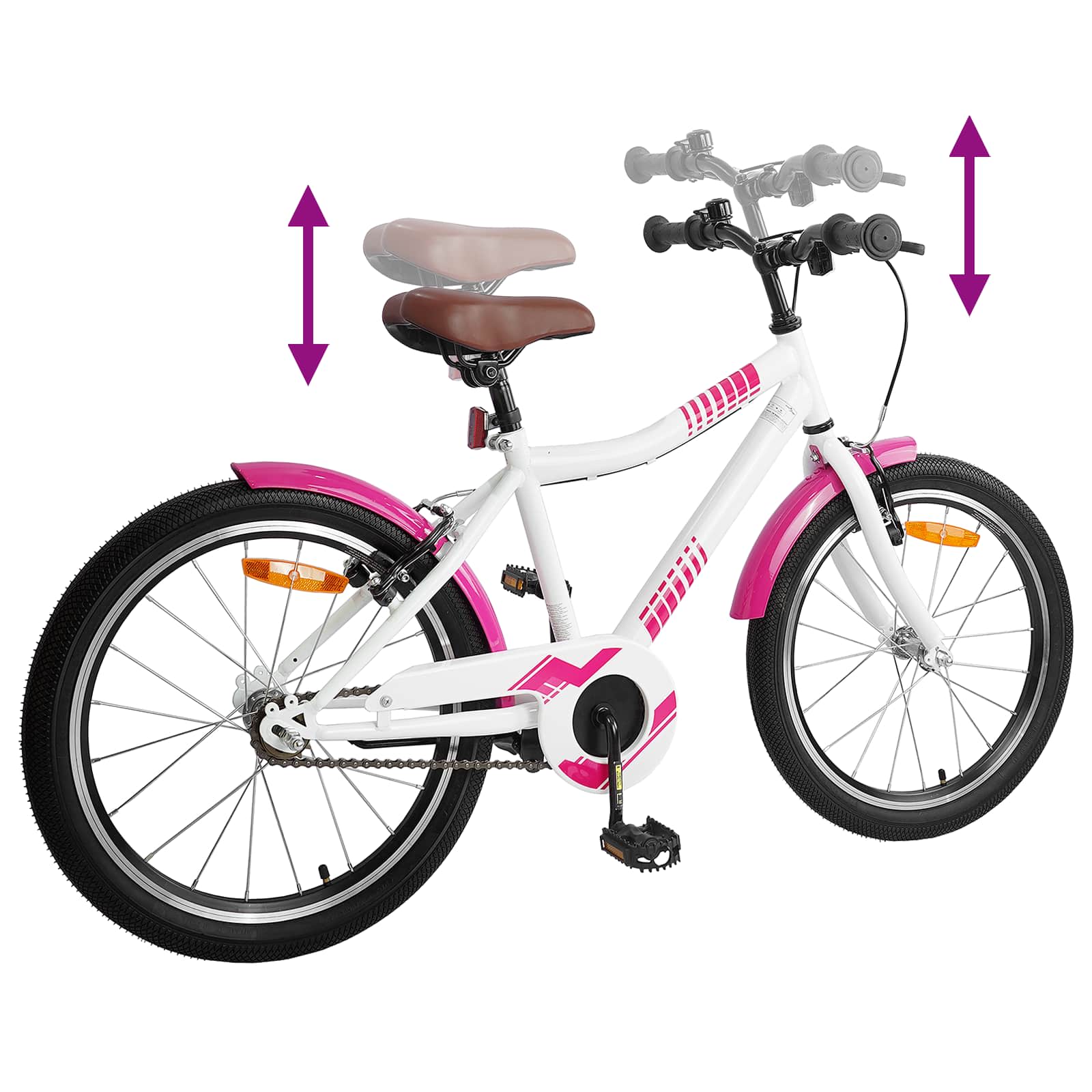 Bicicletta per Bambini 24 Pollici per 8-12 anni Rosa