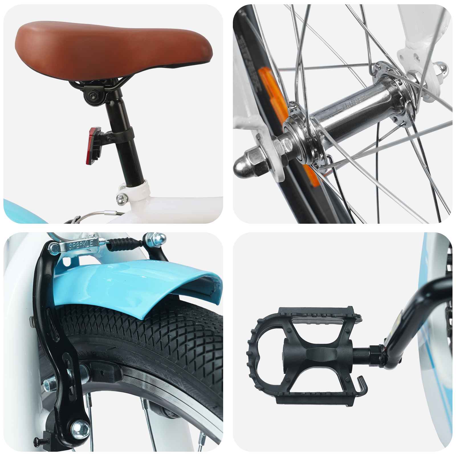 Bicicletta per Bambini 24 Pollici per 8-12 anni Blu Chiaro