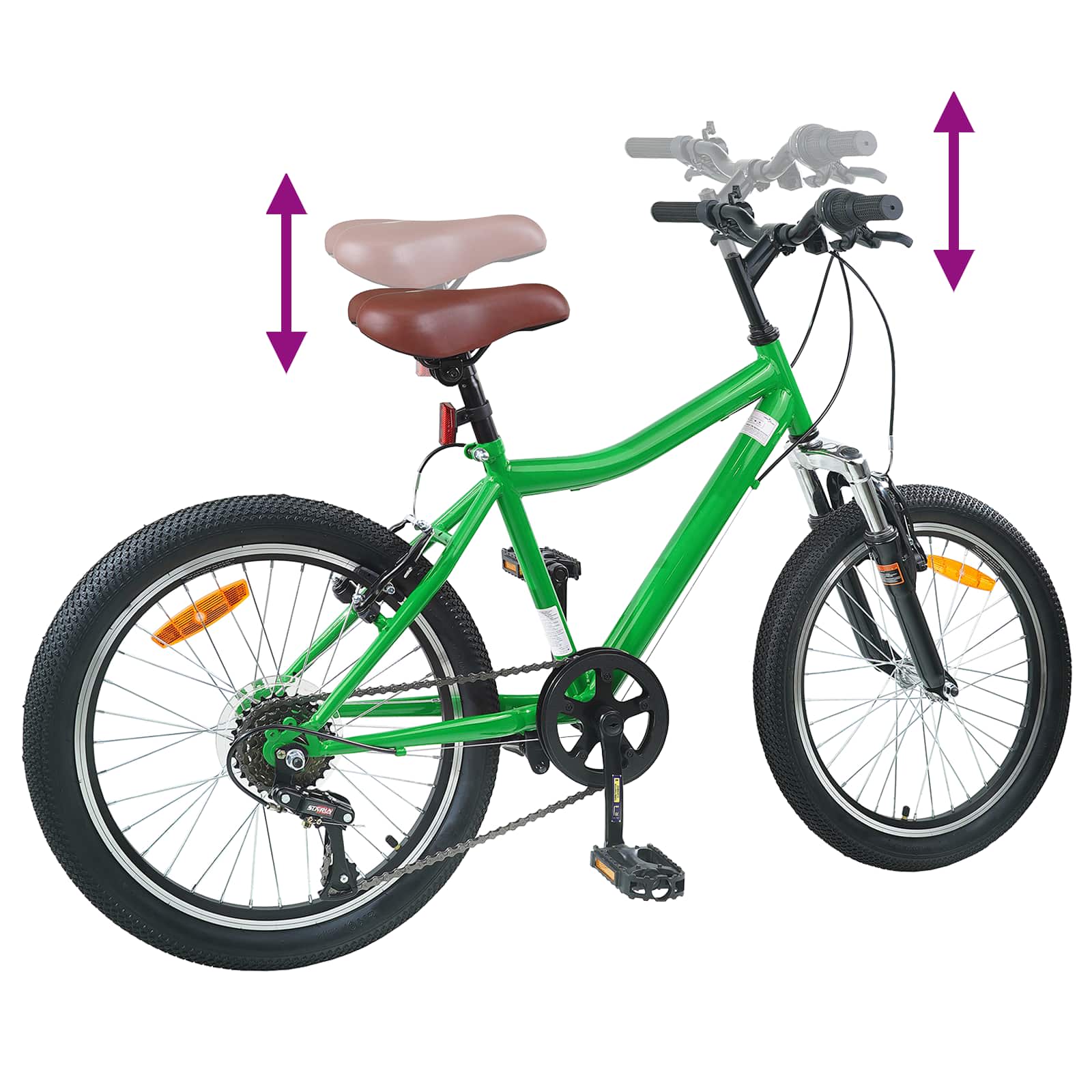 Bicicletta per Bambini 24 Pollici 6-Velocità per 8-12 anni