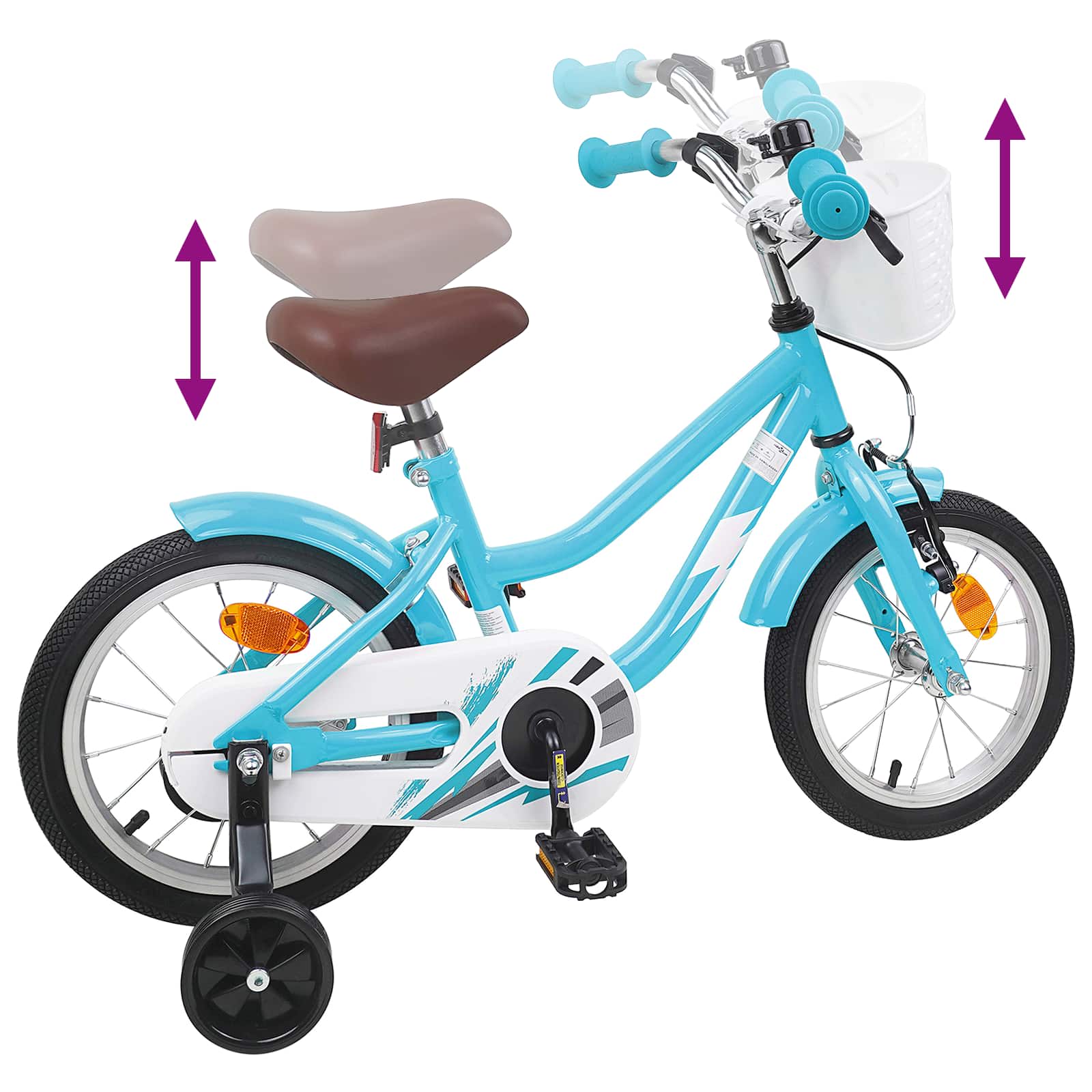 Bicicletta per Bambini 16 Pollici per bambini di 4-6 anni