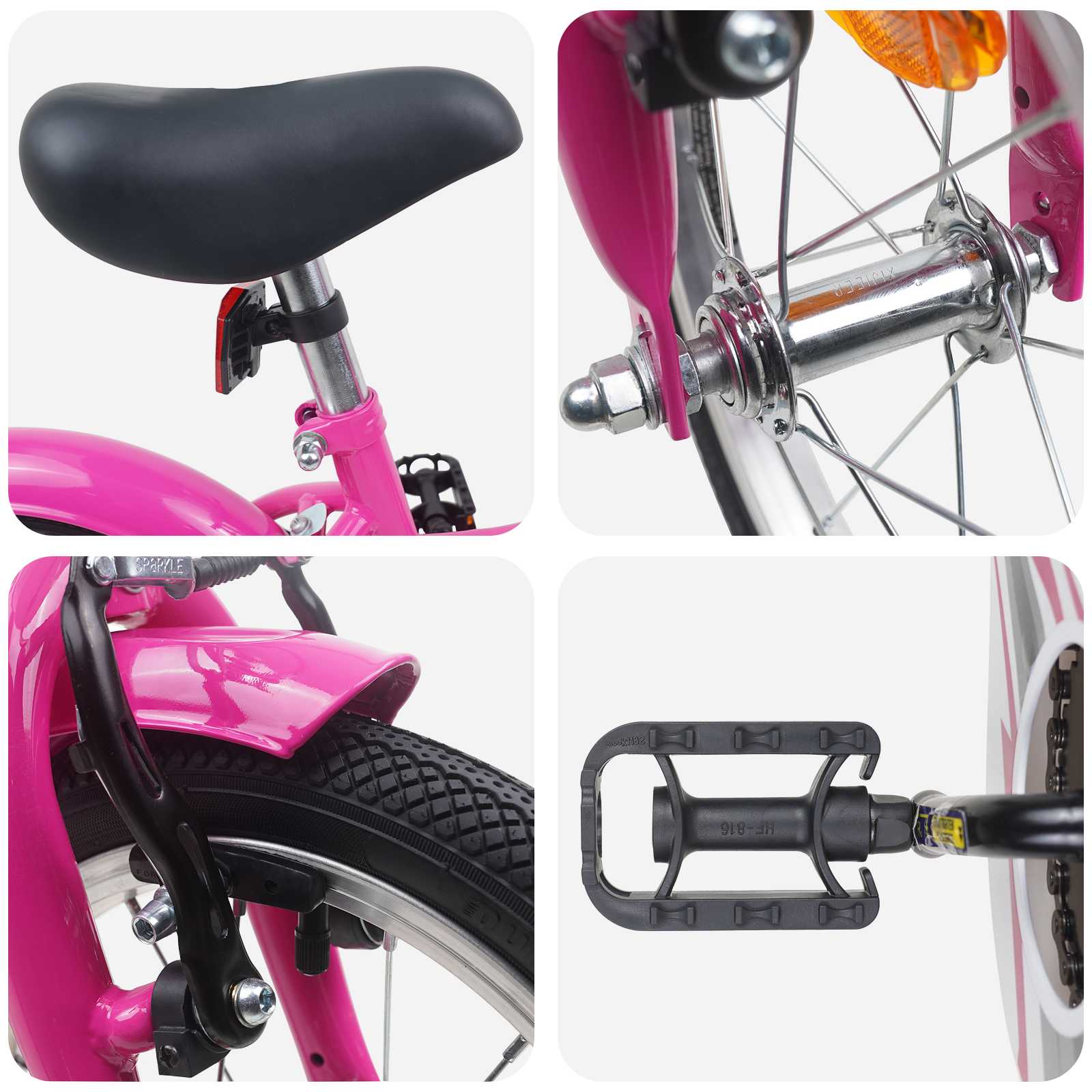 Bicicletta per Bambini 16 Pollici per bambini di 4-6 anni