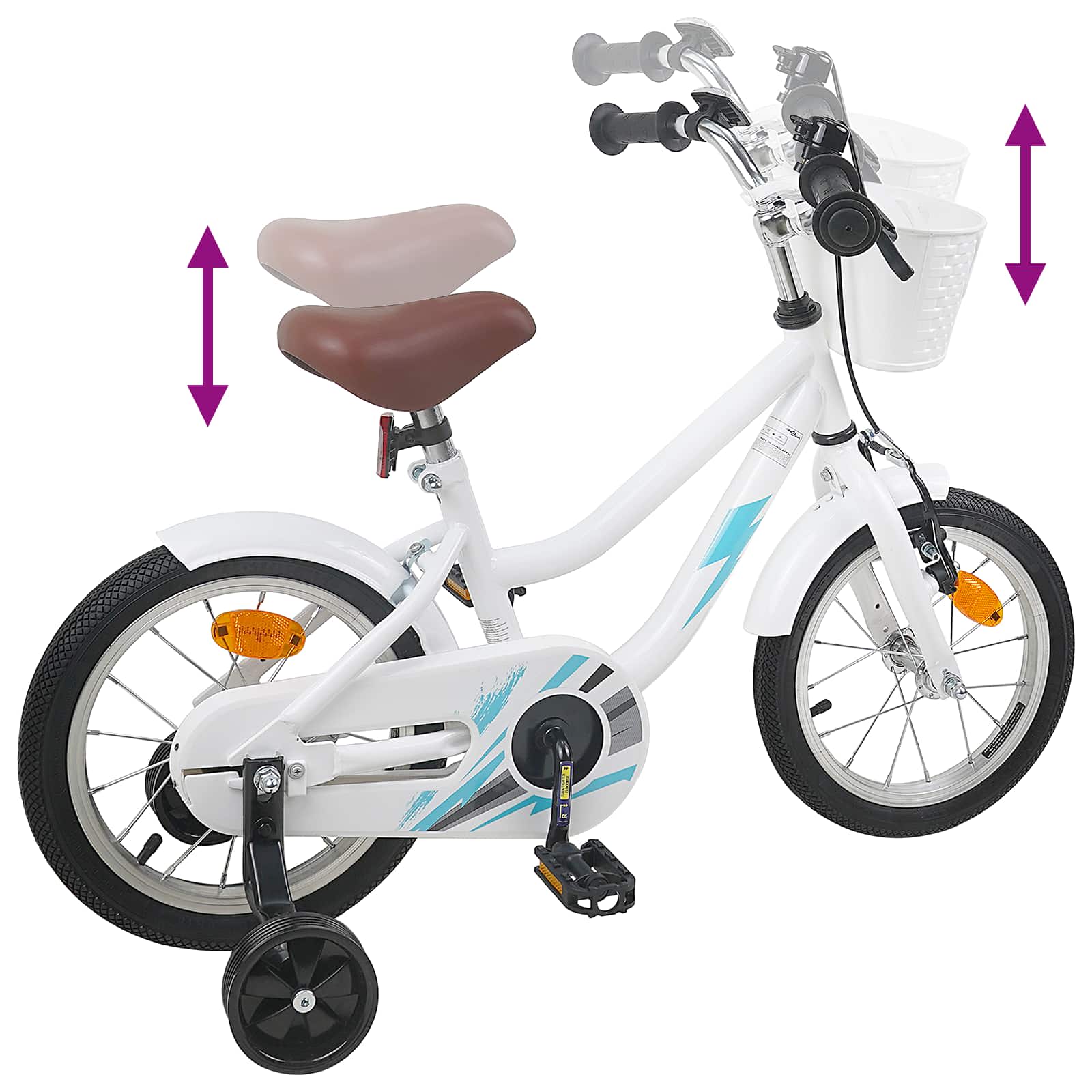 Bicicletta per Bambini 16 Pollici per bambini di 4-6 anni