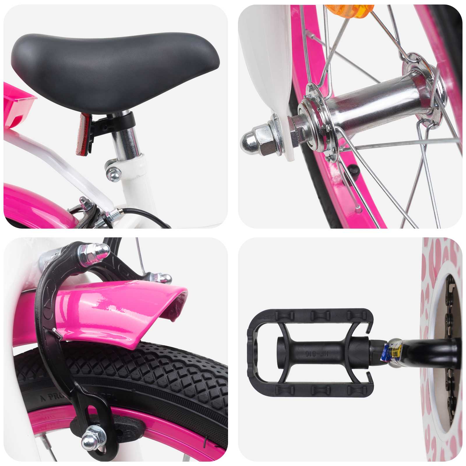 Bicicletta per Bambini 12 Pollici per bambini di 2-4 anni Rosa