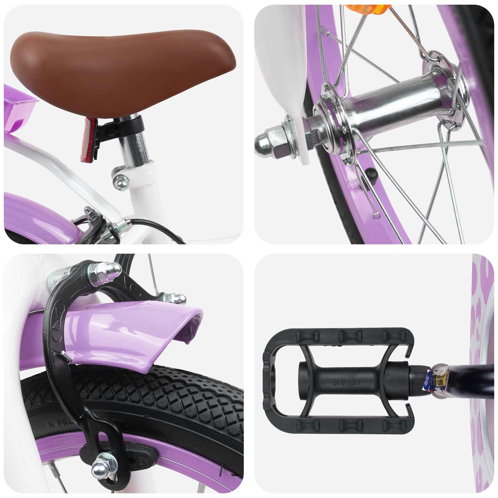 Bicicletta per Bambini 12 Pollici per bambini di 2-4 anni Viola
