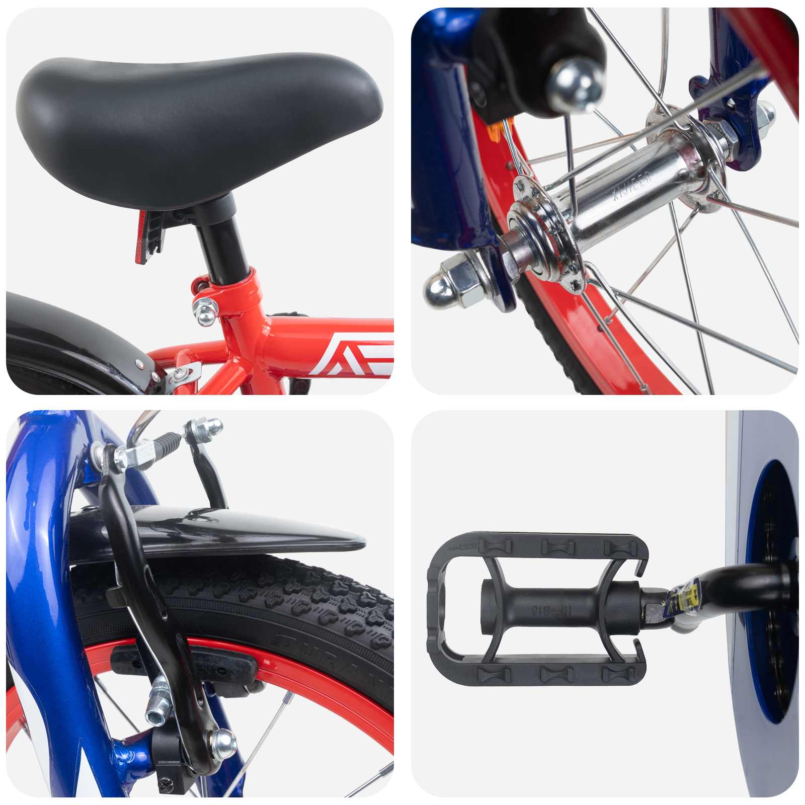 Bicicletta per Bambini 16 Pollici per bambini di 4-6 anni Rosso