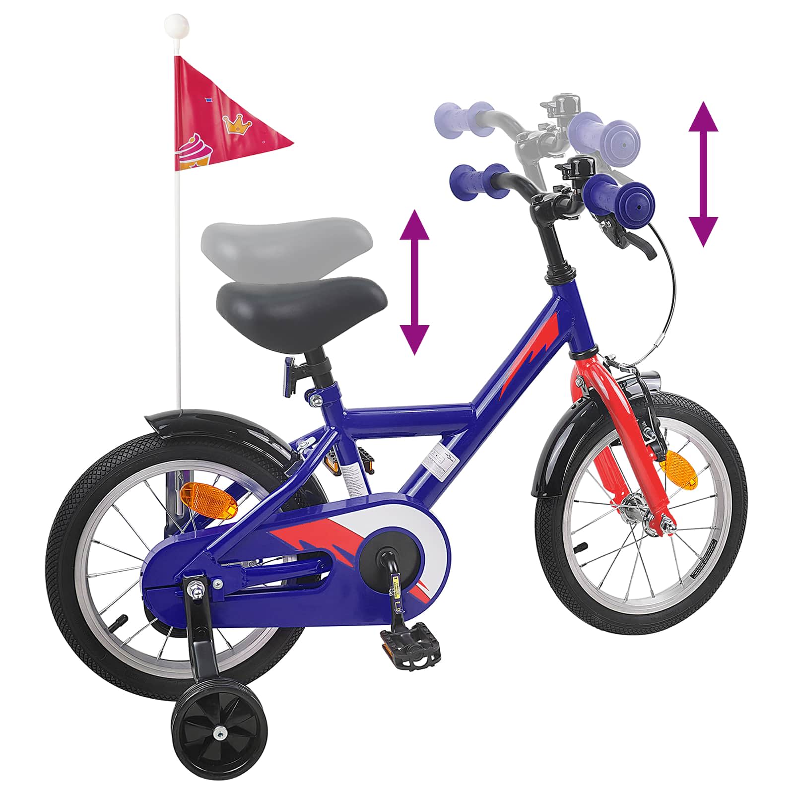 Bicicletta per Bambini 12 Pollici per bambini di 2-4 anni