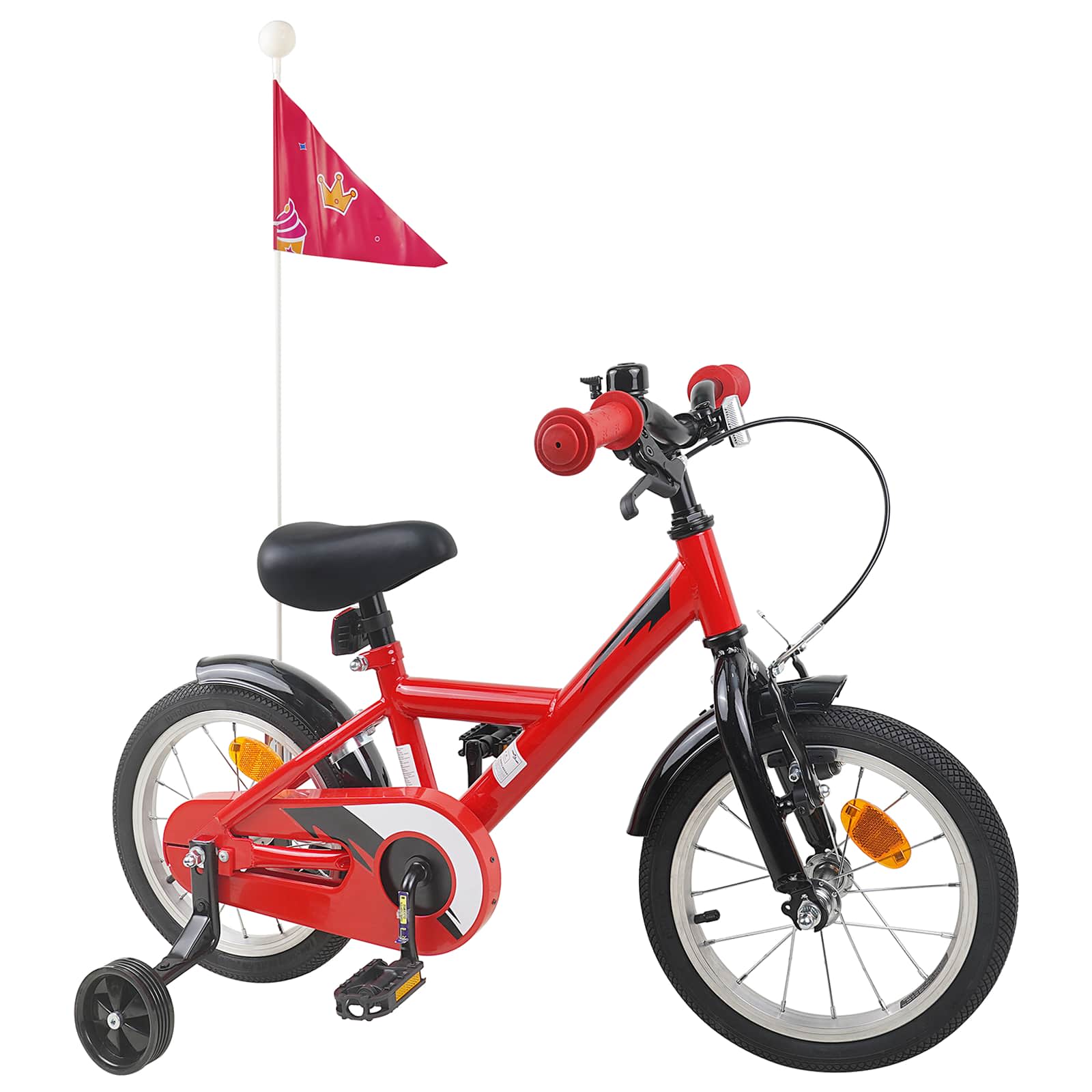 Bicicletta per Bambini 12 Pollici per bambini di 2-4 anni Rosso