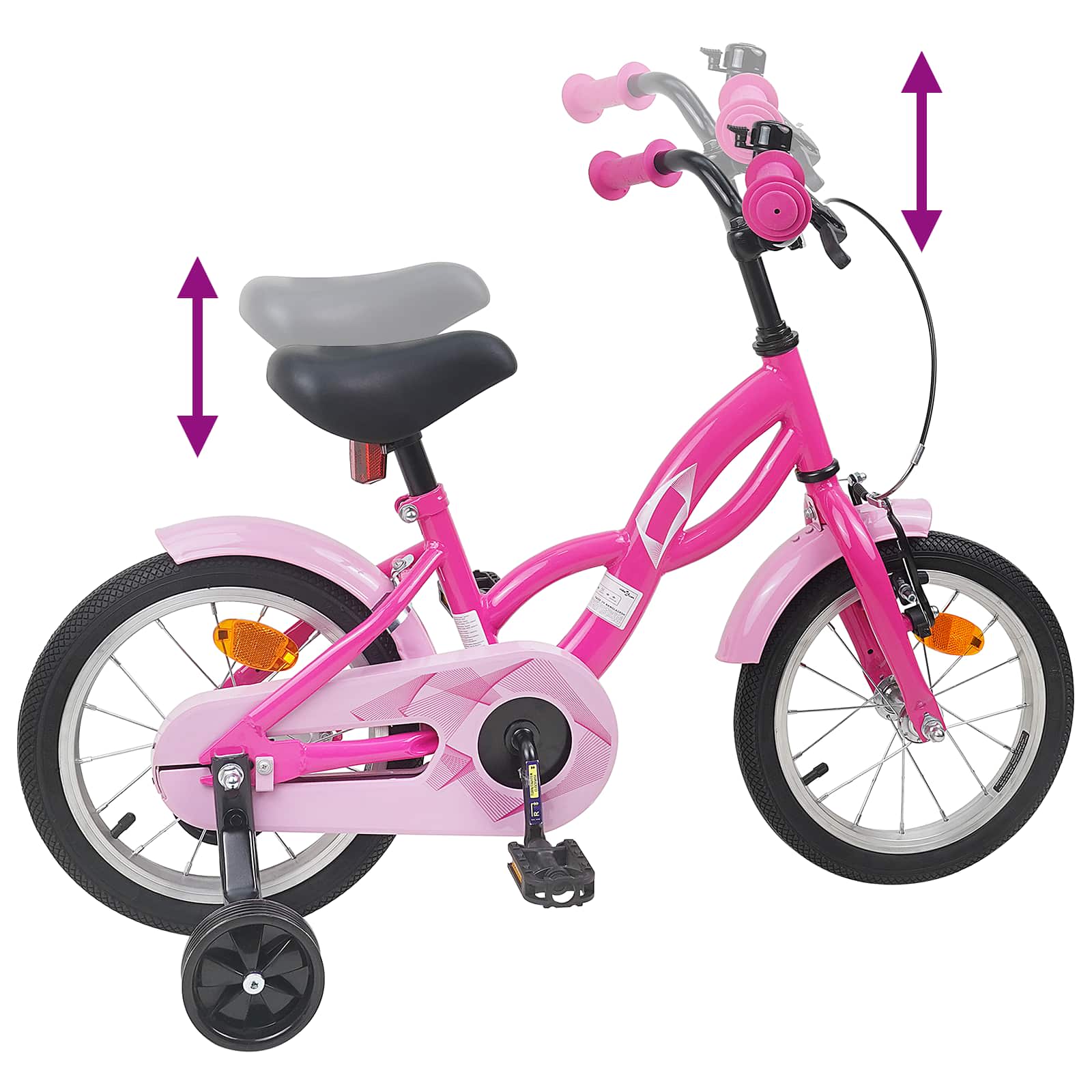 Bicicletta per Bambini 16 Pollici per bambini di 4-6 anni