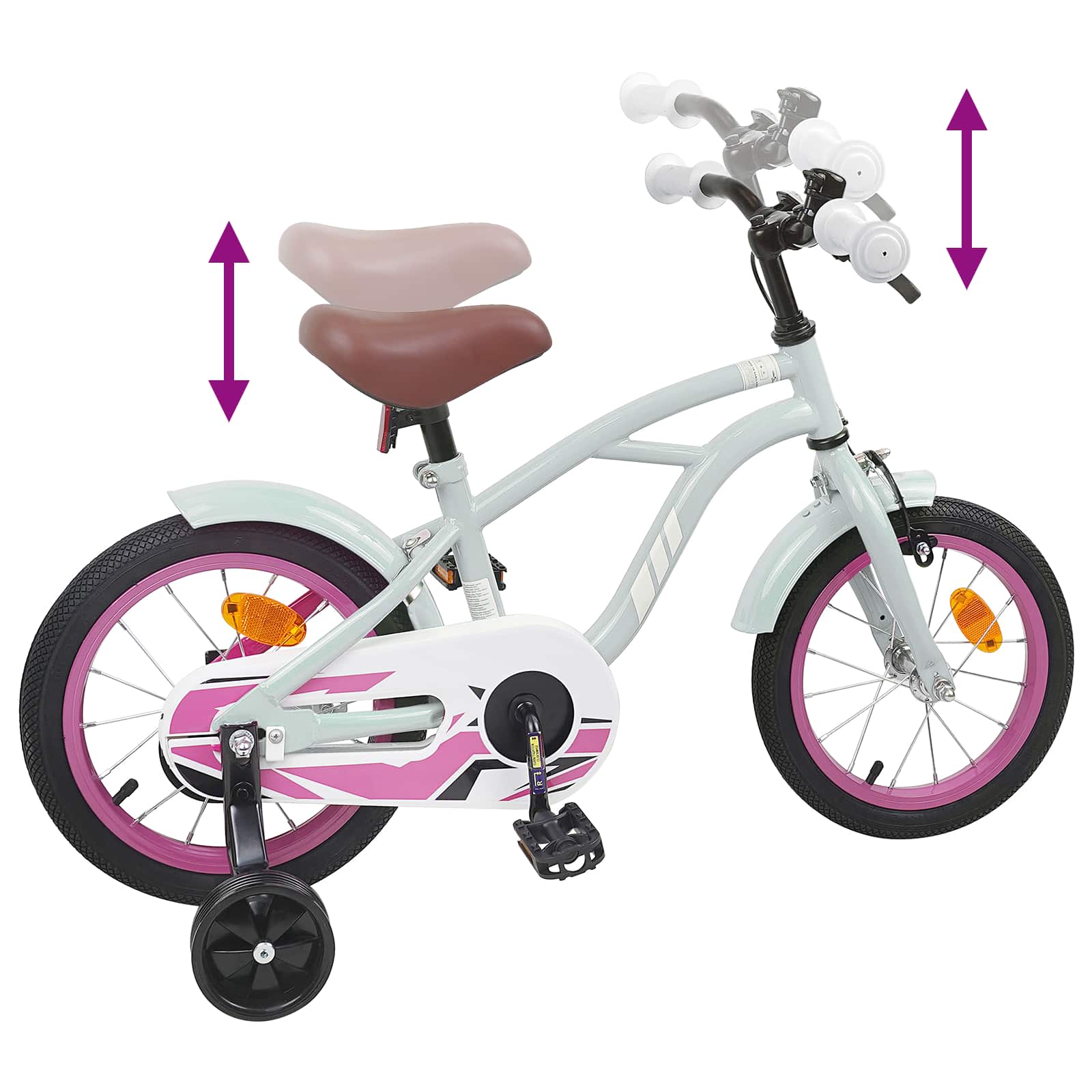 Bicicletta per Bambini 14 Pollici per bambini da 3 a 5 anni
