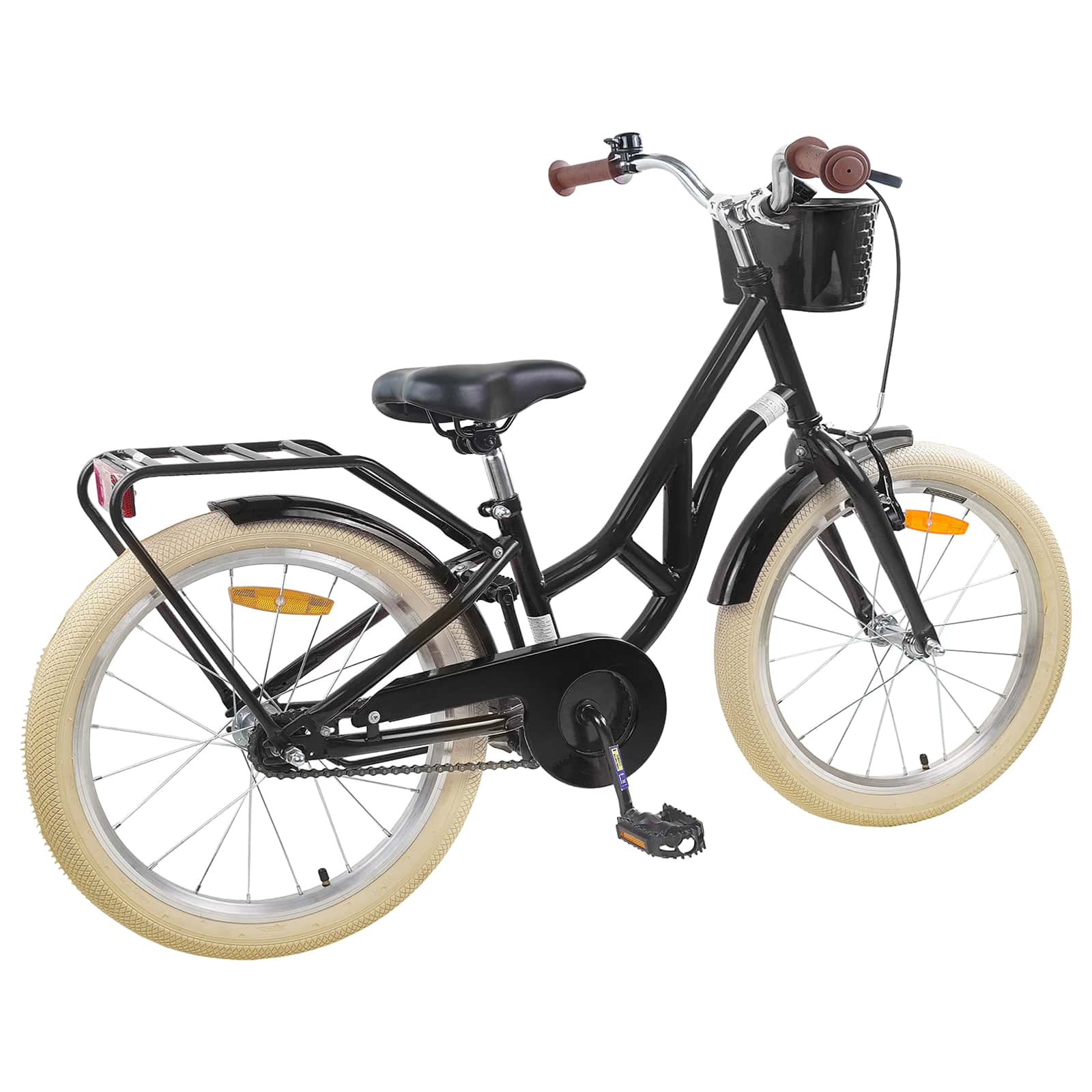 Bicicletta per Bambini 24 Pollici per 8-12 anni Nero