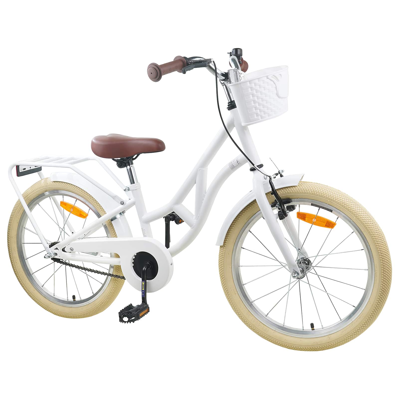 Bicicletta per Bambini 24 Pollici per 8-12 anni Bianco