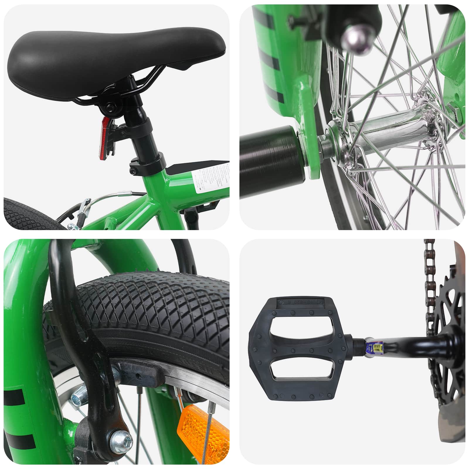 BMX 16 Pollici per 5-8 anni Verde