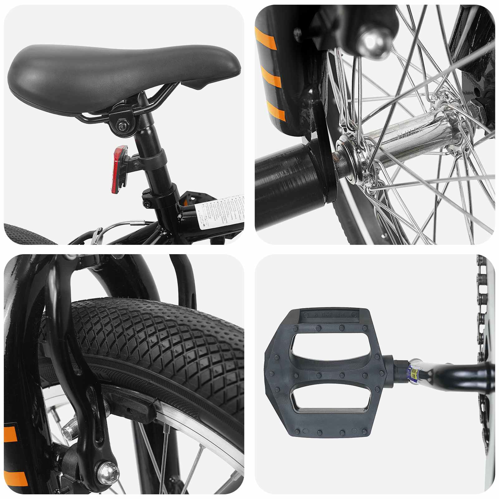 BMX 16 Pollici per 5-8 anni Nero