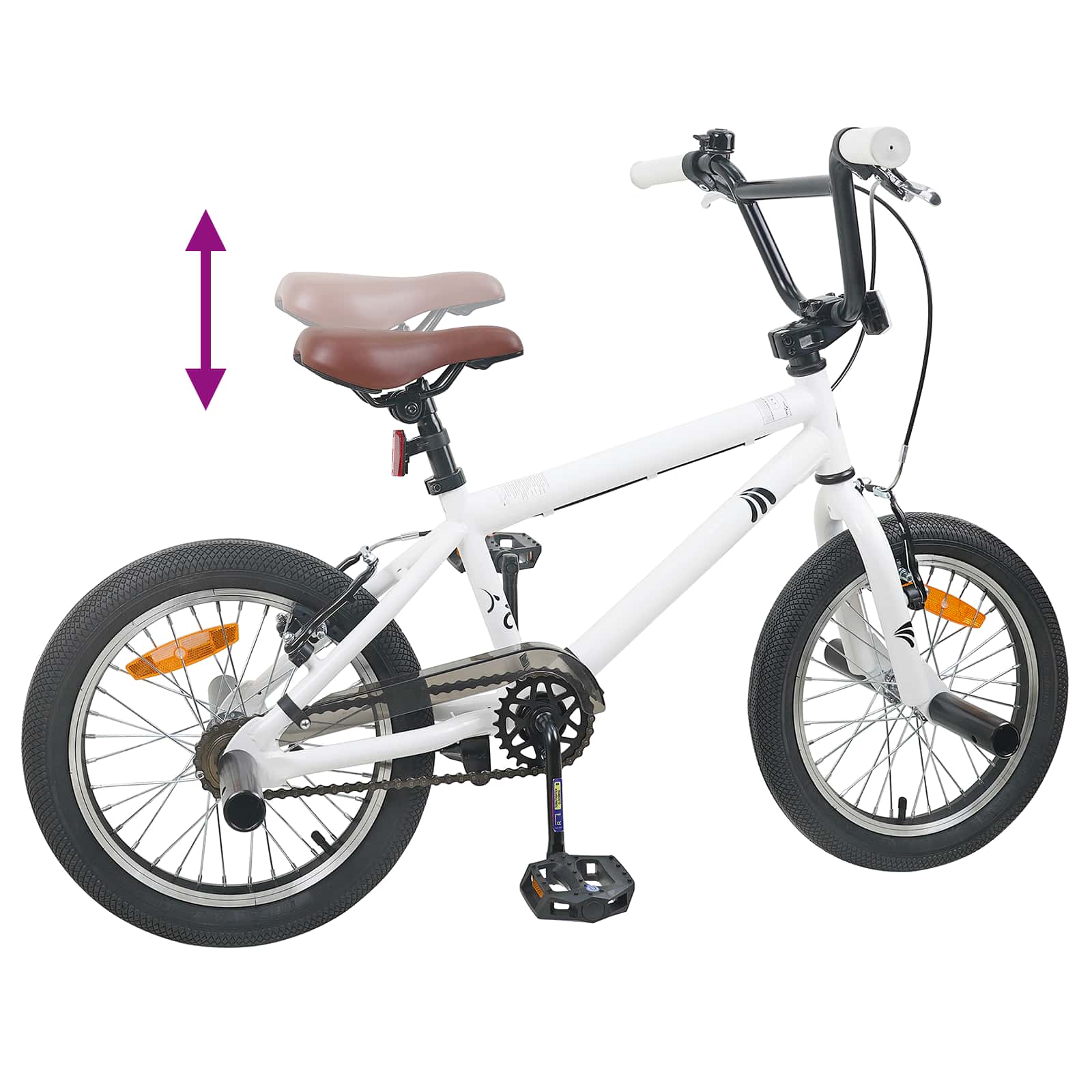 BMX 18 Pollici per bambini dai 7 ai 10 anni Bianco