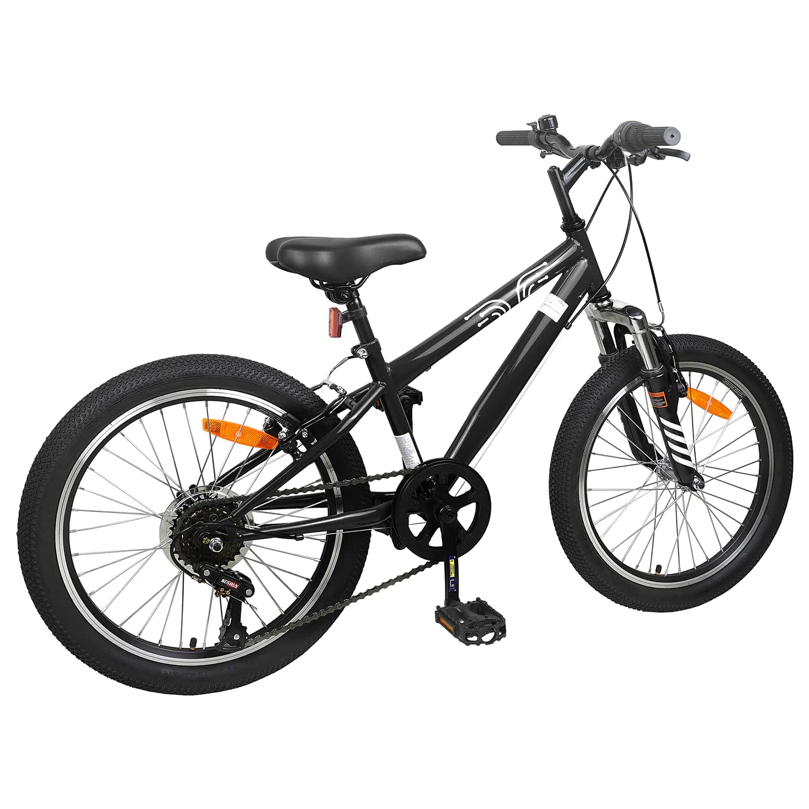 Mountain Bike 20 Pollici 6-Velocità per 5-8 anni Nero