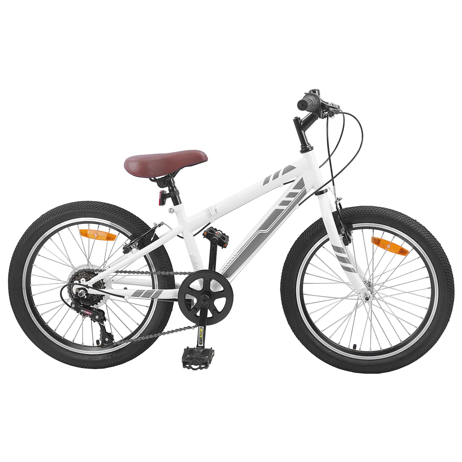 Mountain Bike 20 Pollici 6-Velocità per 5-8 anni Bianco