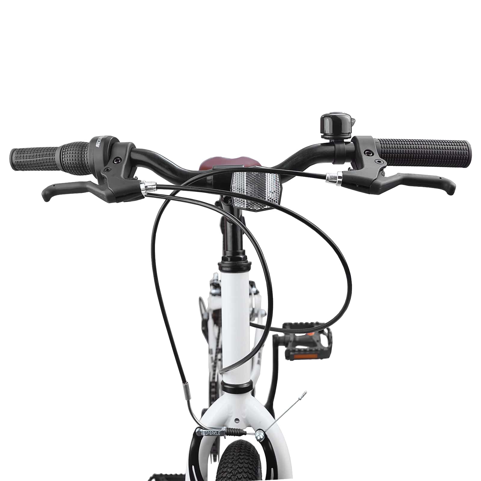Mountain Bike 24 Pollici 6-Velocità per 8-12 anni Bianco