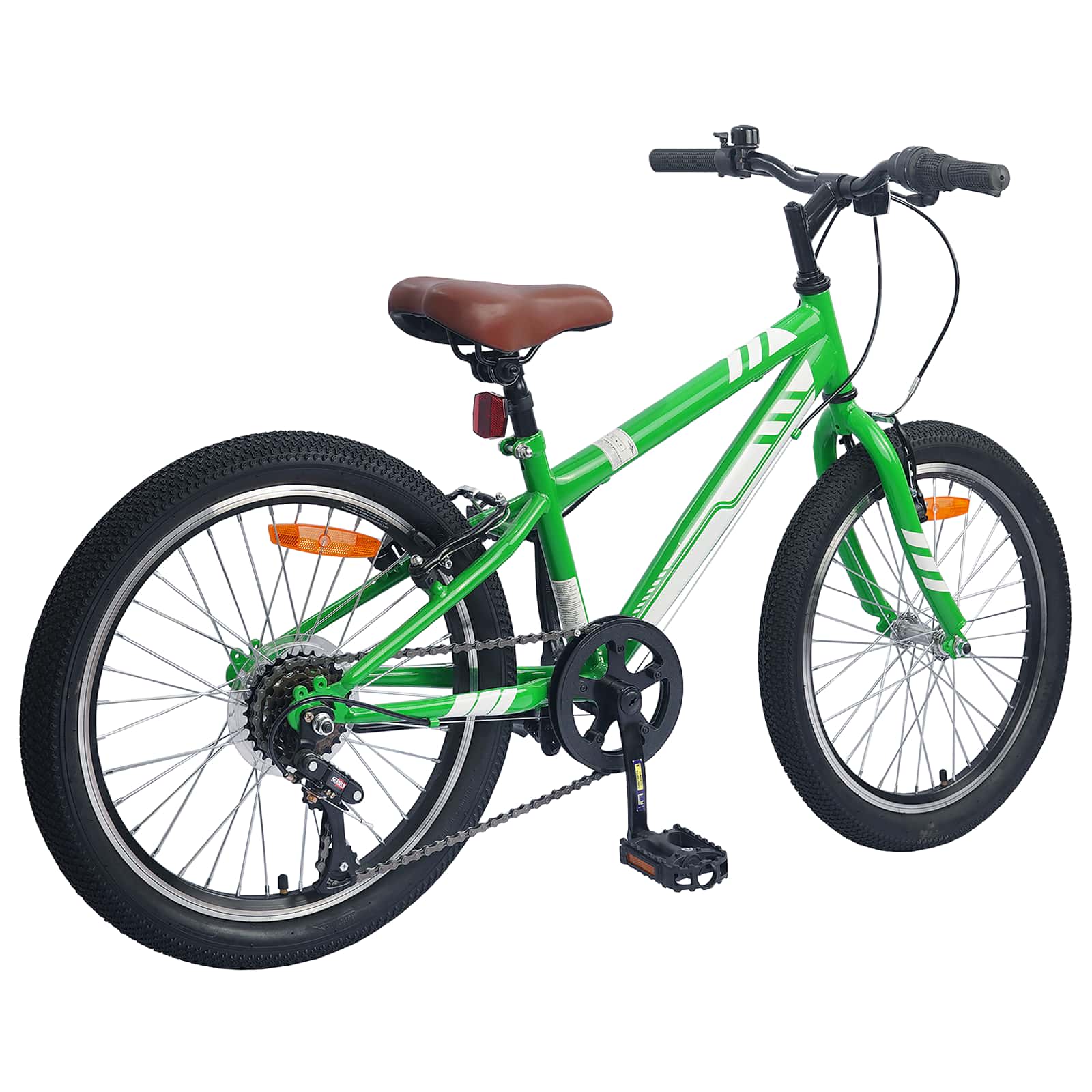 Mountain Bike 24 Pollici 6-Velocità per 8-12 anni Verde