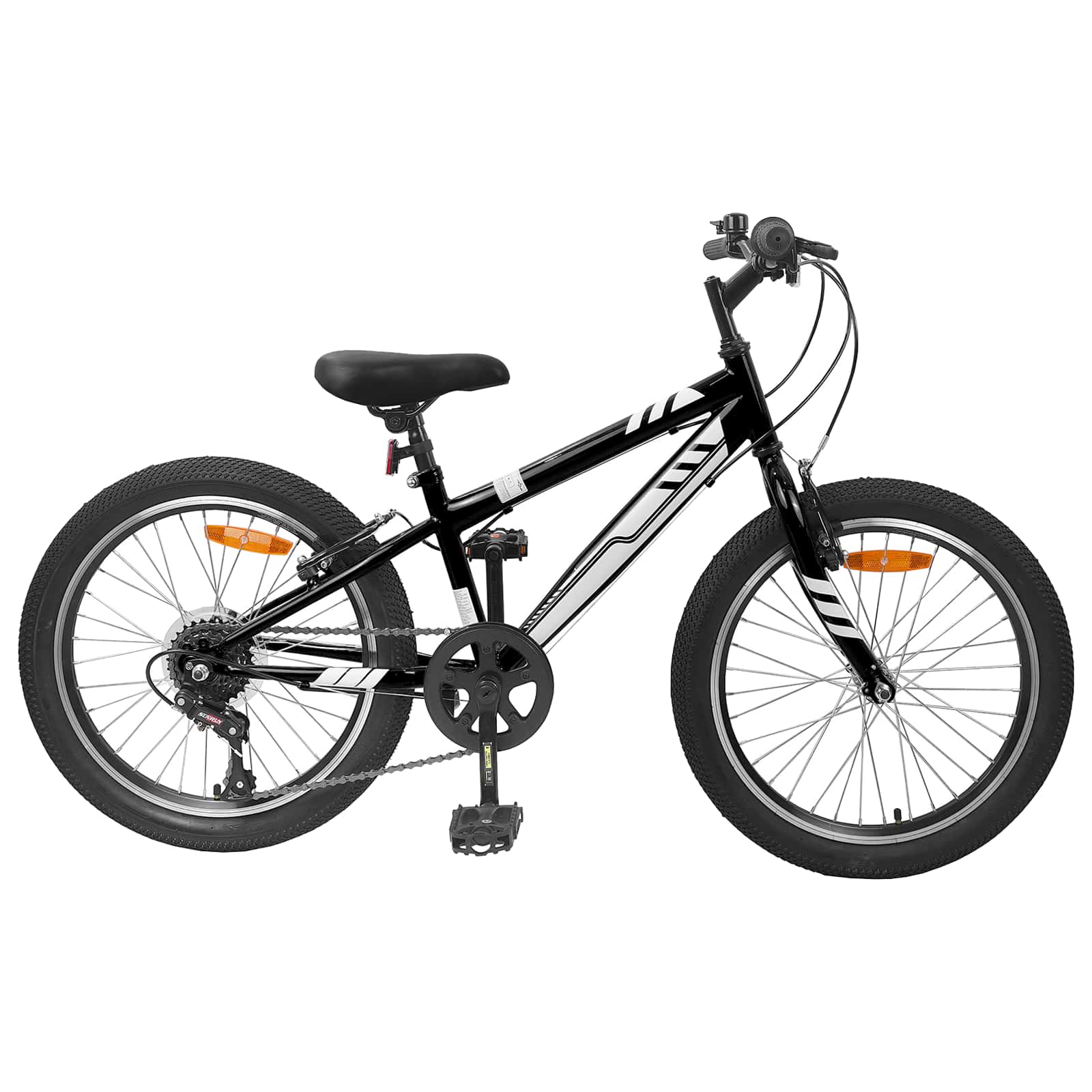 Mountain Bike 20 Pollici 6-Velocità per 5-8 anni Nero