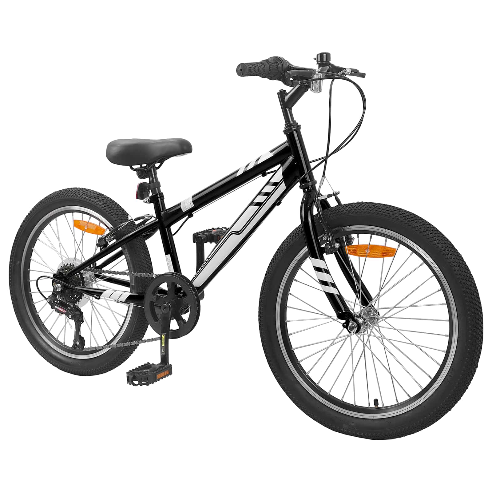 Mountain Bike 20 Pollici 6-Velocità per 5-8 anni Nero