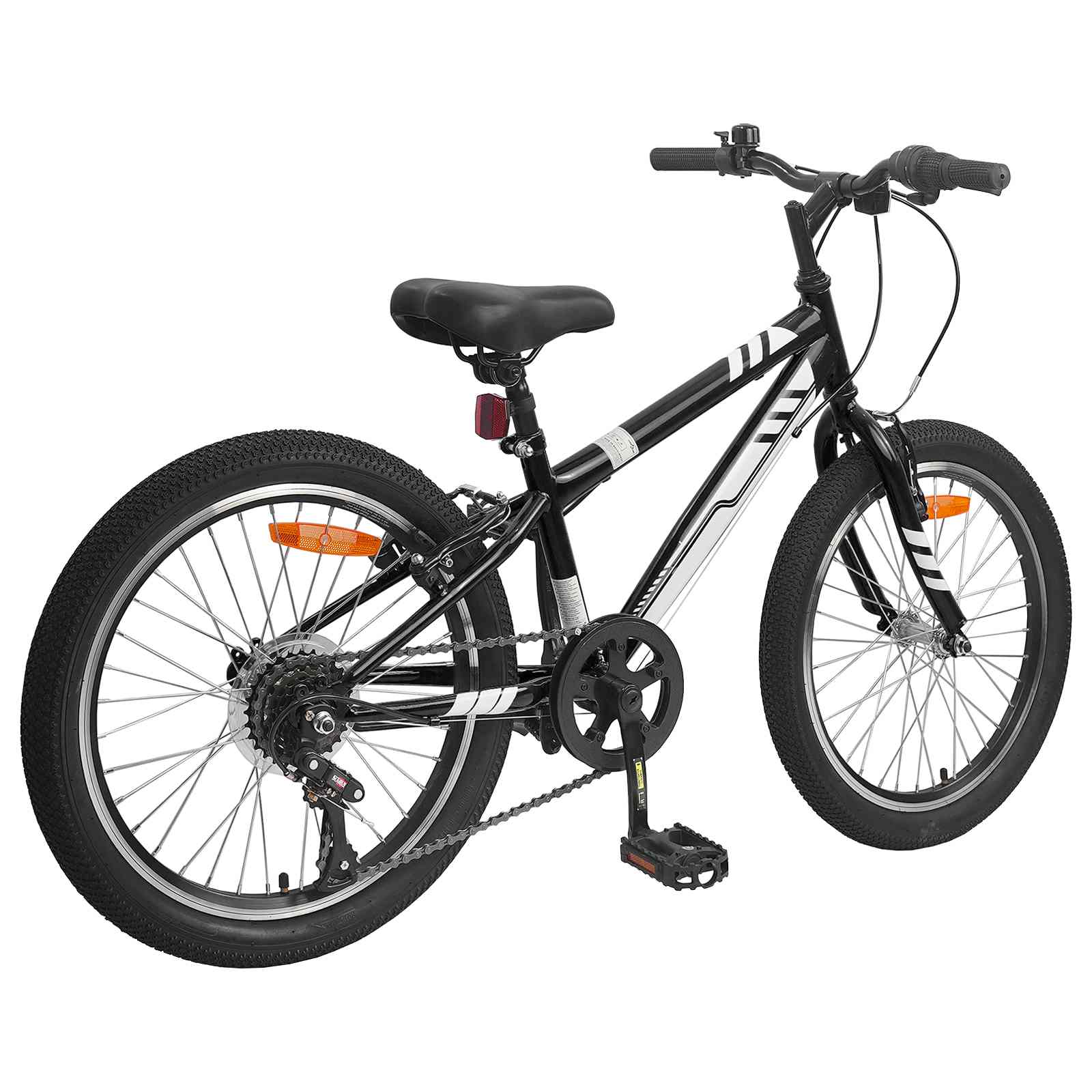 Mountain Bike 20 Pollici 6-Velocità per 5-8 anni Nero