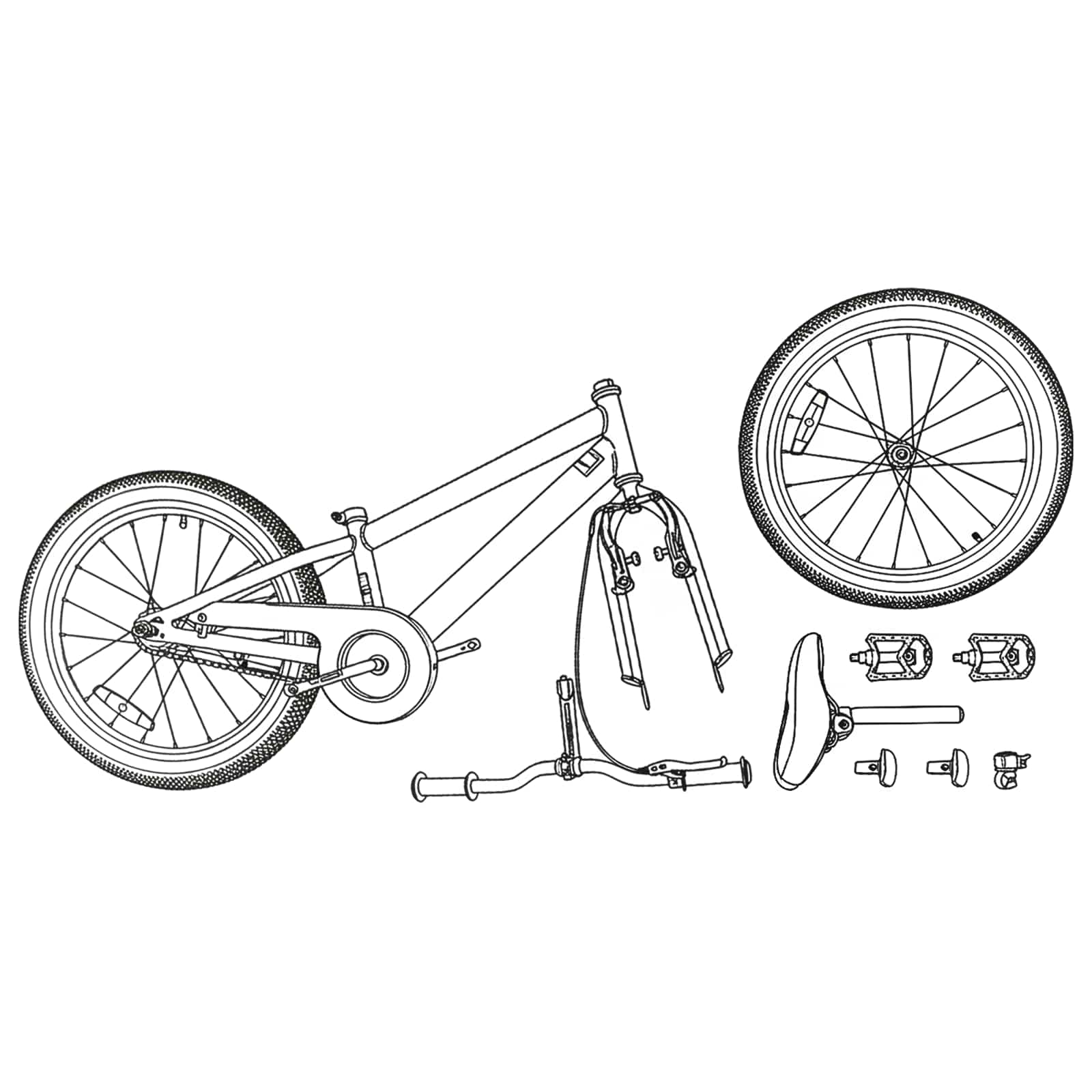 Mountain Bike 20 Pollici 6-Velocità per 5-8 anni Nero