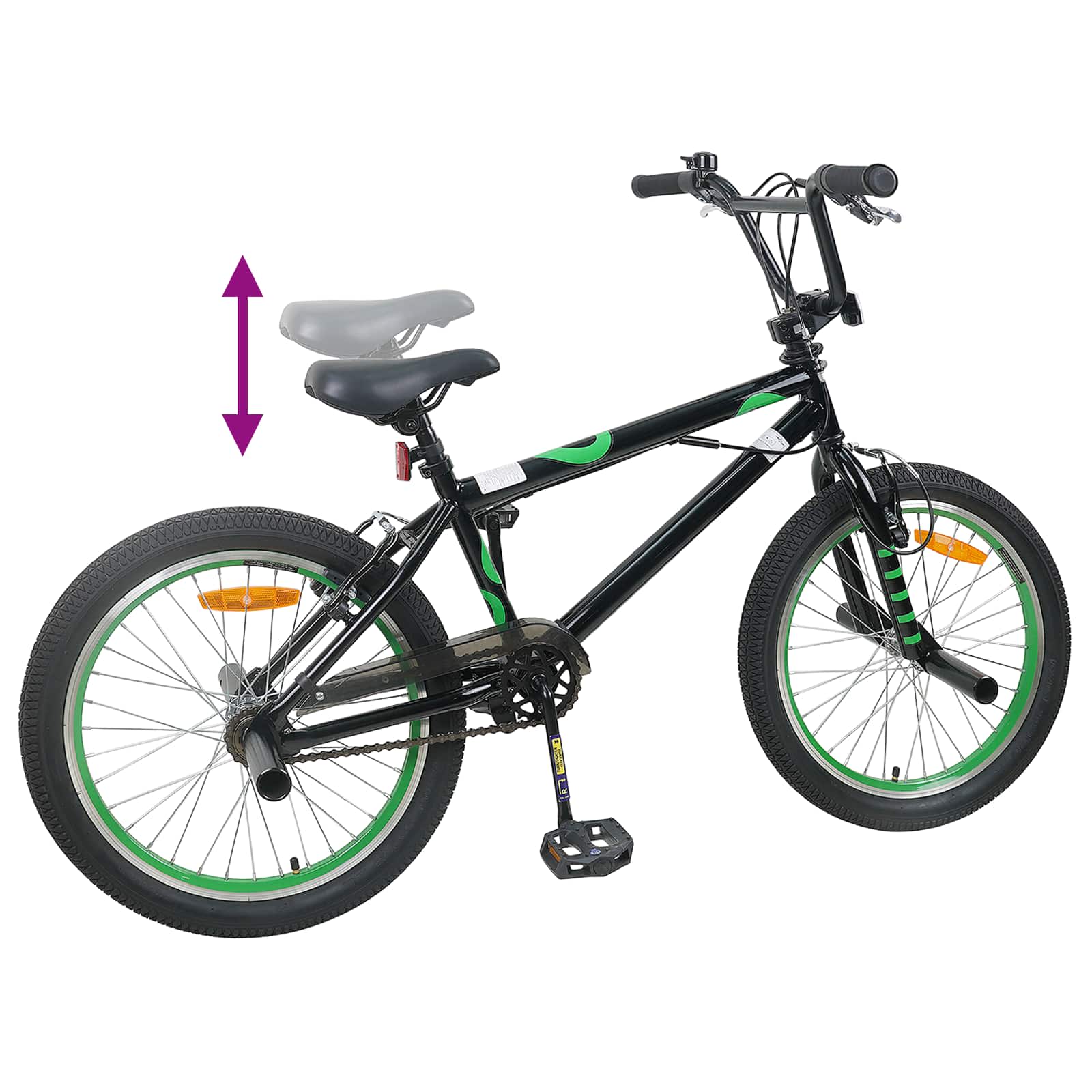 BMX 20 Pollici per oltre 9 anni Nero