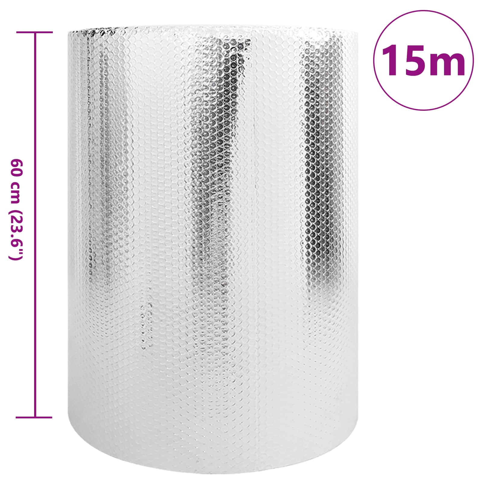 Riflettore di calore per termosifoni Argento 15 x 0,6 m