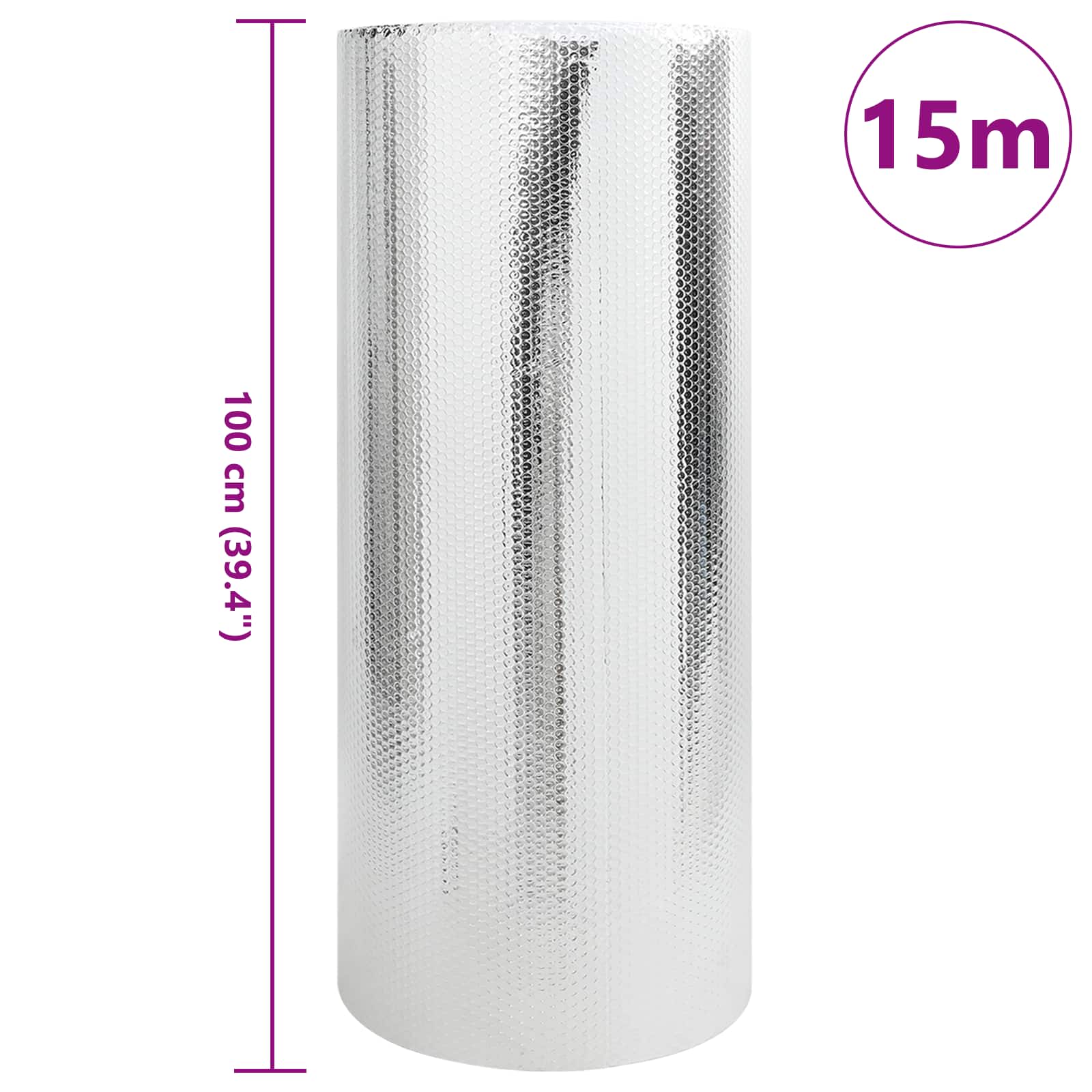 Riflettore di calore per termosifoni Argento 15 x 1 m