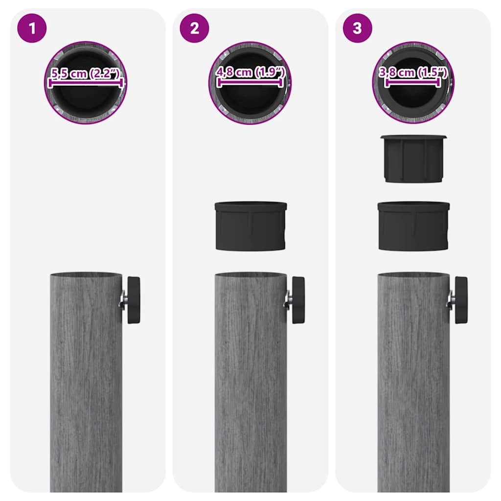 Base per ombrellone 26.75 kg Aspetto Legno Grigio Scuro