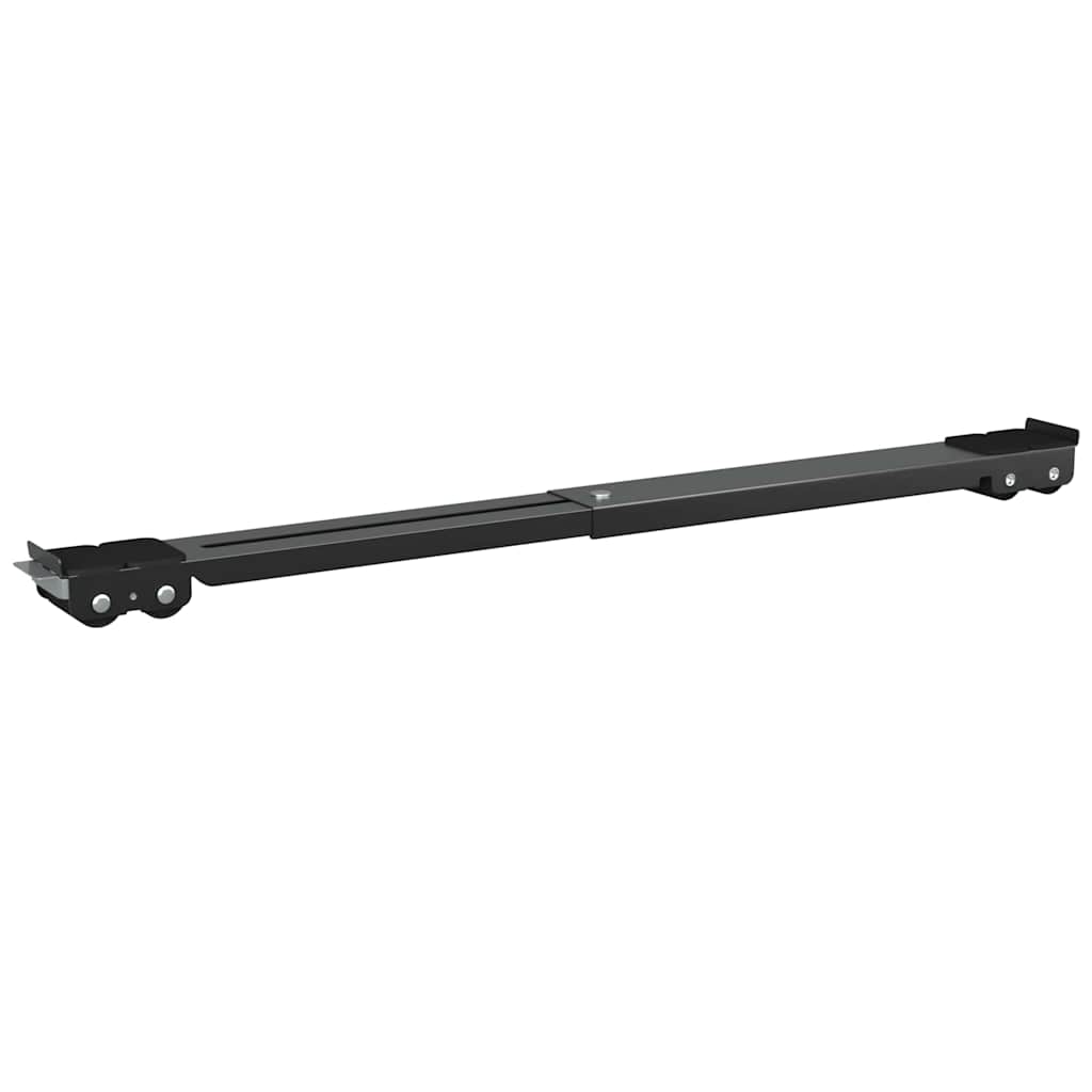 Base per lavatrice 2 pz Nero 72 x 5 x 4,5 cm