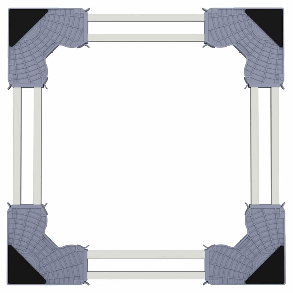 Base per lavatrice Grigio 67 x 67 x 12 cm Acciaio inossidabile