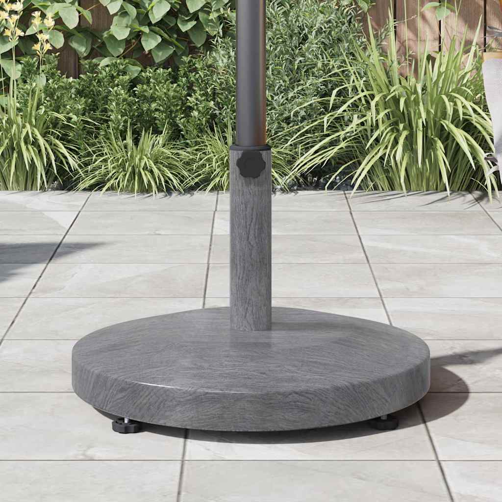 Base per ombrellone 24.35 kg Aspetto Legno Grigio Scuro Rotondo
