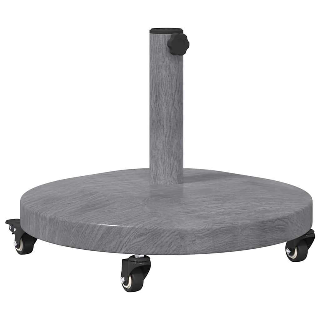 Base per ombrellone 24.8 kg Aspetto Legno Grigio Scuro Rotondo