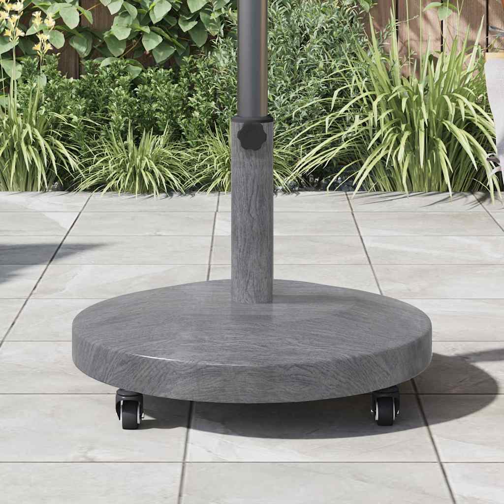 Base per ombrellone 24.8 kg Aspetto Legno Grigio Scuro Rotondo