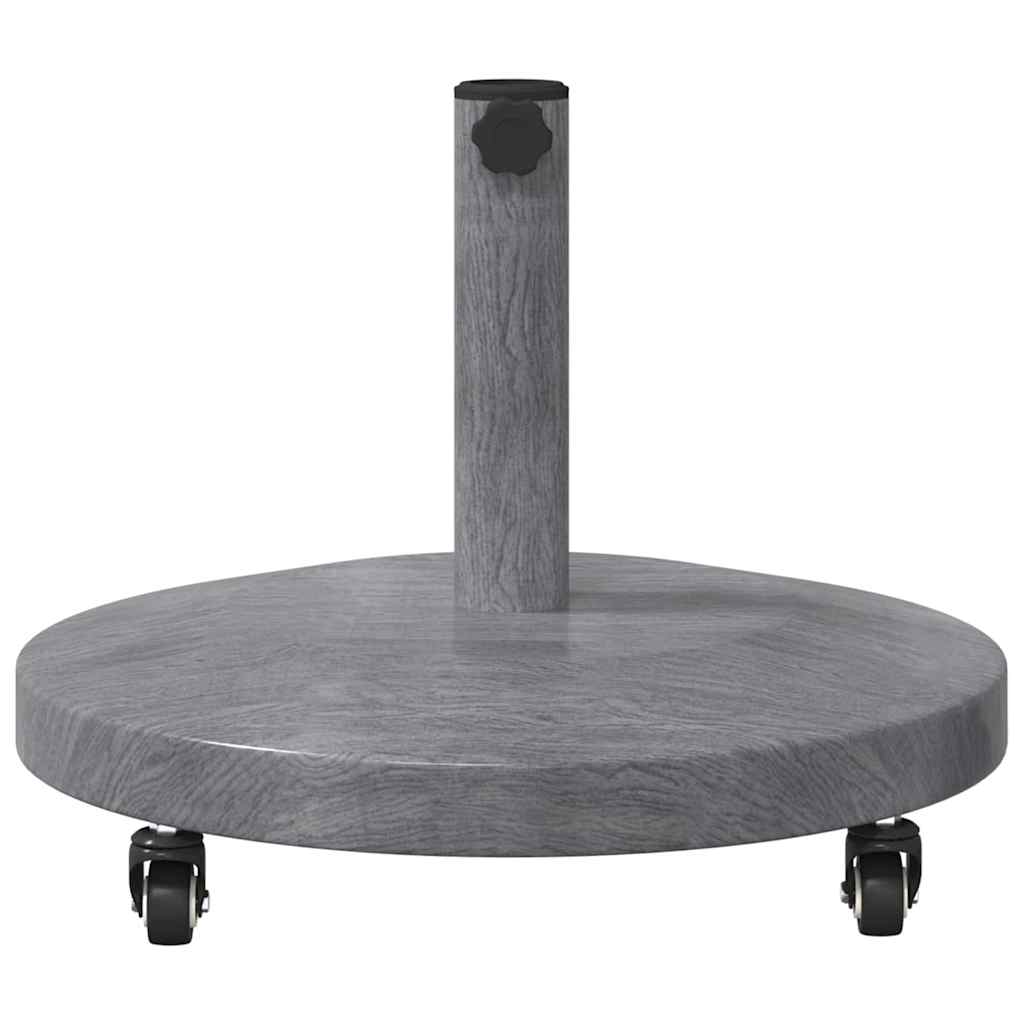 Base per ombrellone 24.8 kg Aspetto Legno Grigio Scuro Rotondo