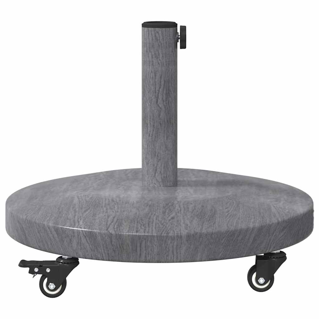 Base per ombrellone 24.8 kg Aspetto Legno Grigio Scuro Rotondo