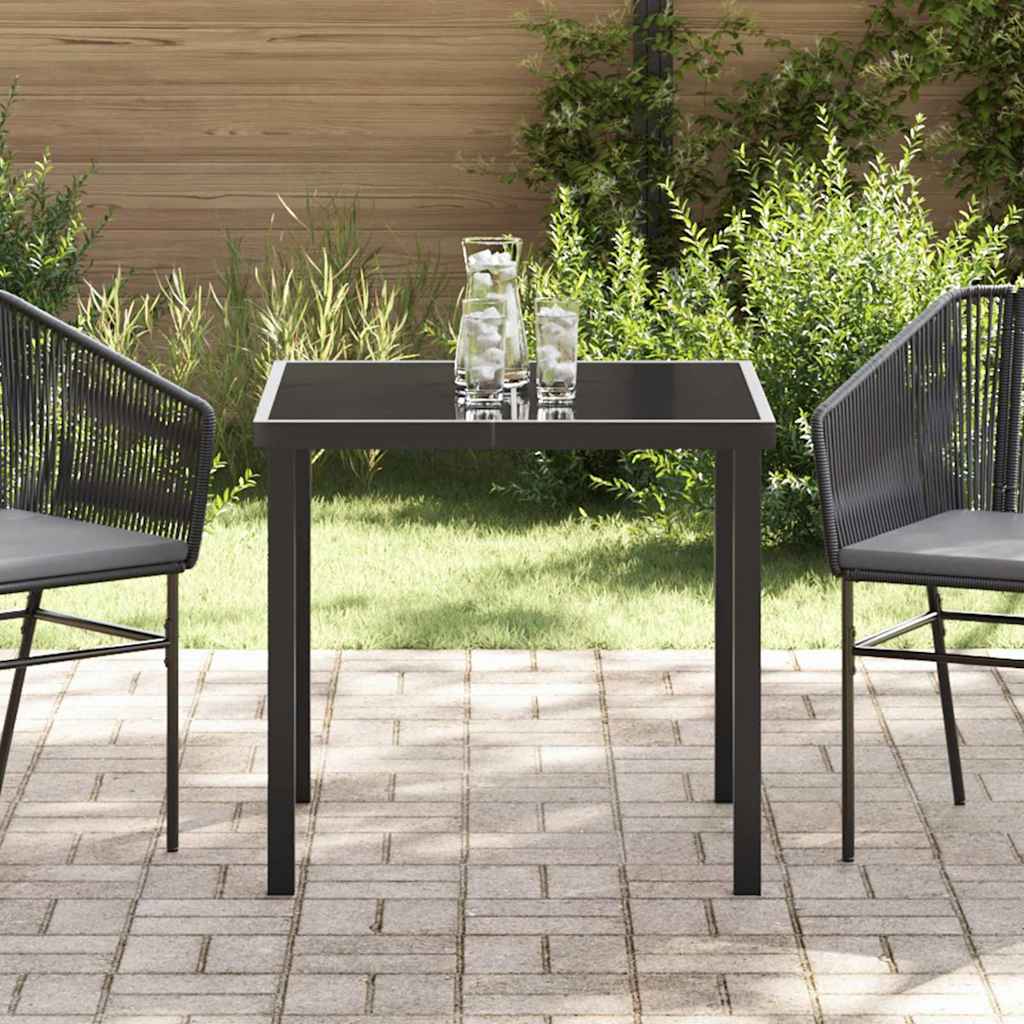 Tavolo da Giardino Nero 80 x 80 x 73 cm Metallo