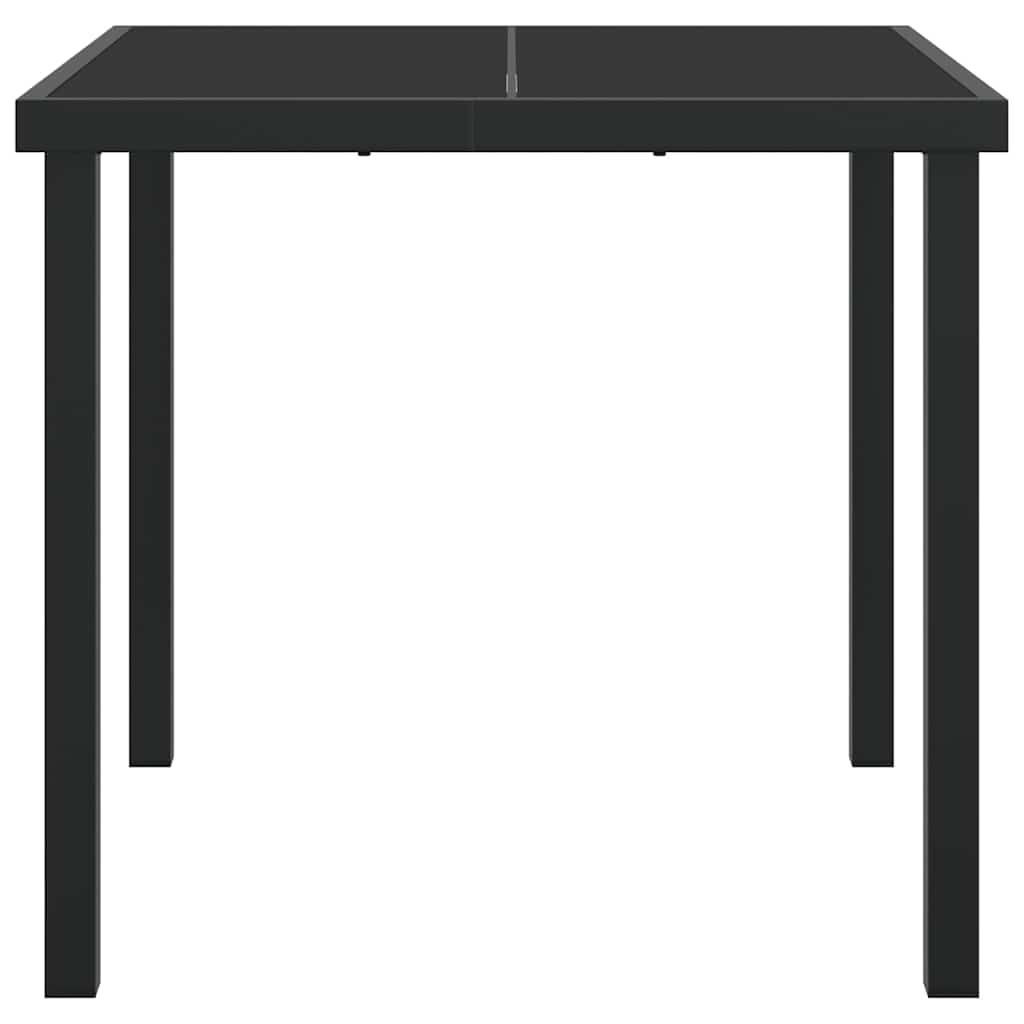 Tavolo da Giardino Nero 80 x 80 x 73 cm Metallo